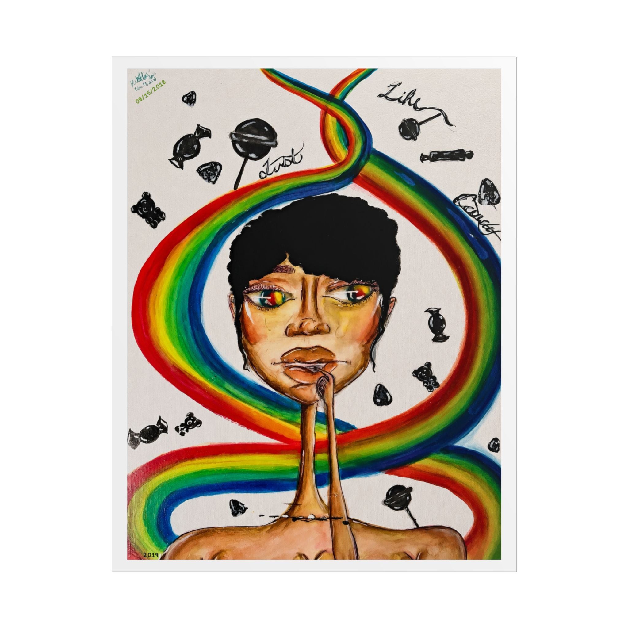 Just Like Candy | Original LexKittenArts Art Print