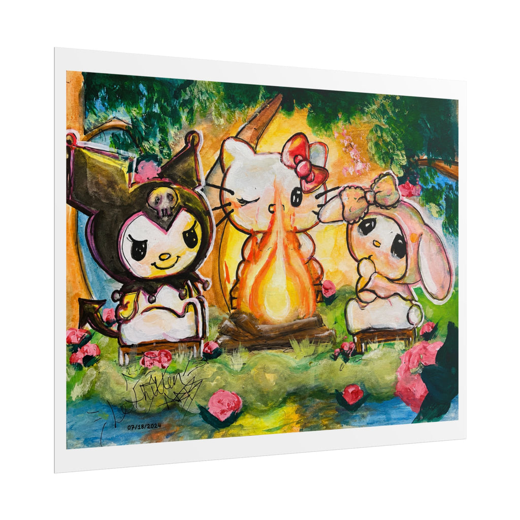 Campfire Friends | Original LexKittenArts Art Print