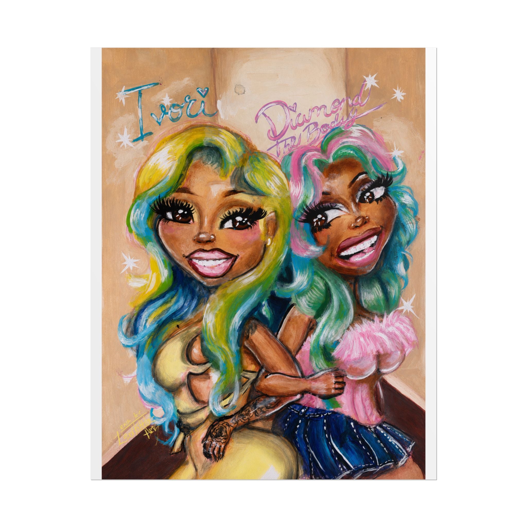 Baddie Duo "IvoriBabu & Diamond The Body" Art Print