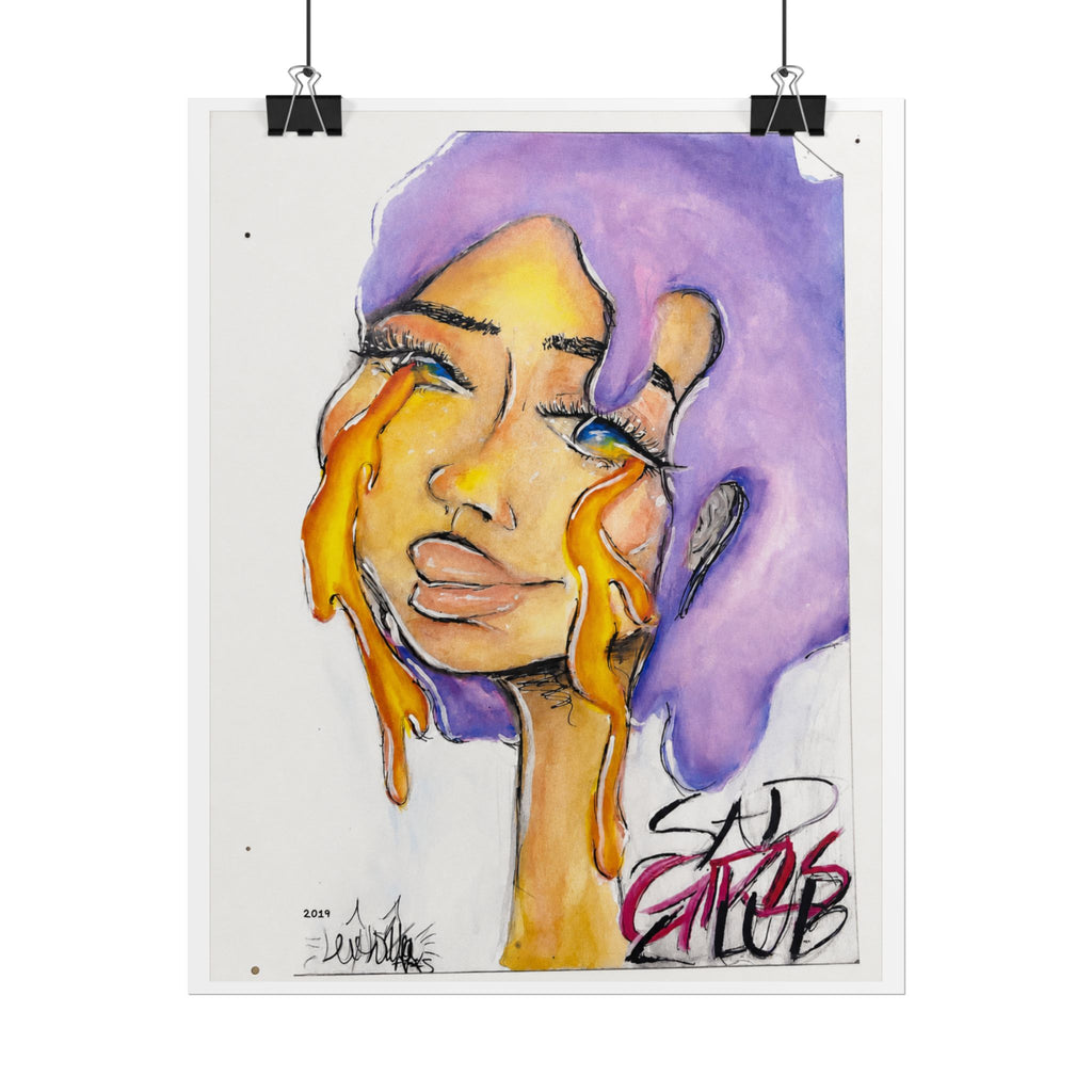 Sad Girls Club | Original LexKittenArts Art Print