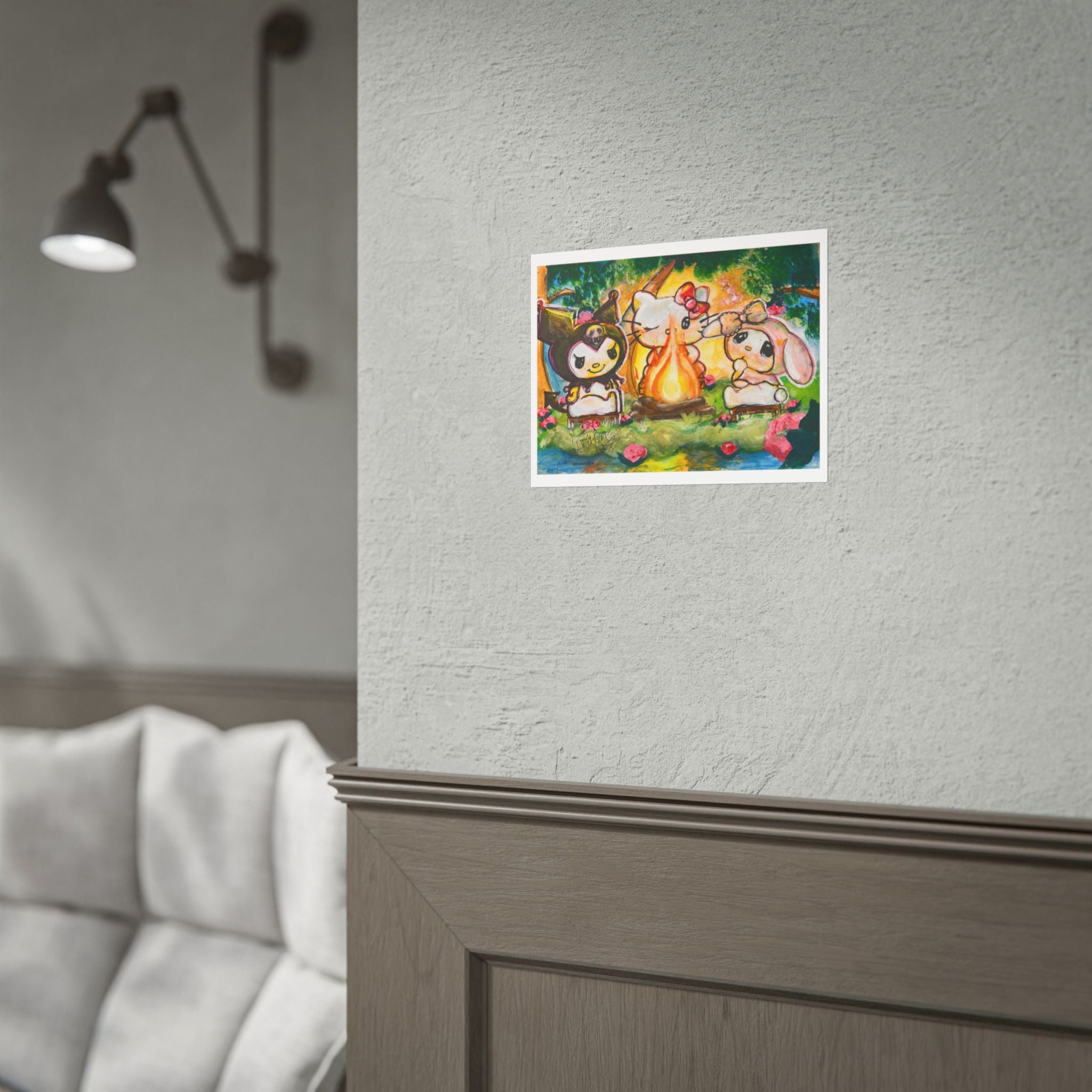 Campfire Friends | Original LexKittenArts Art Print