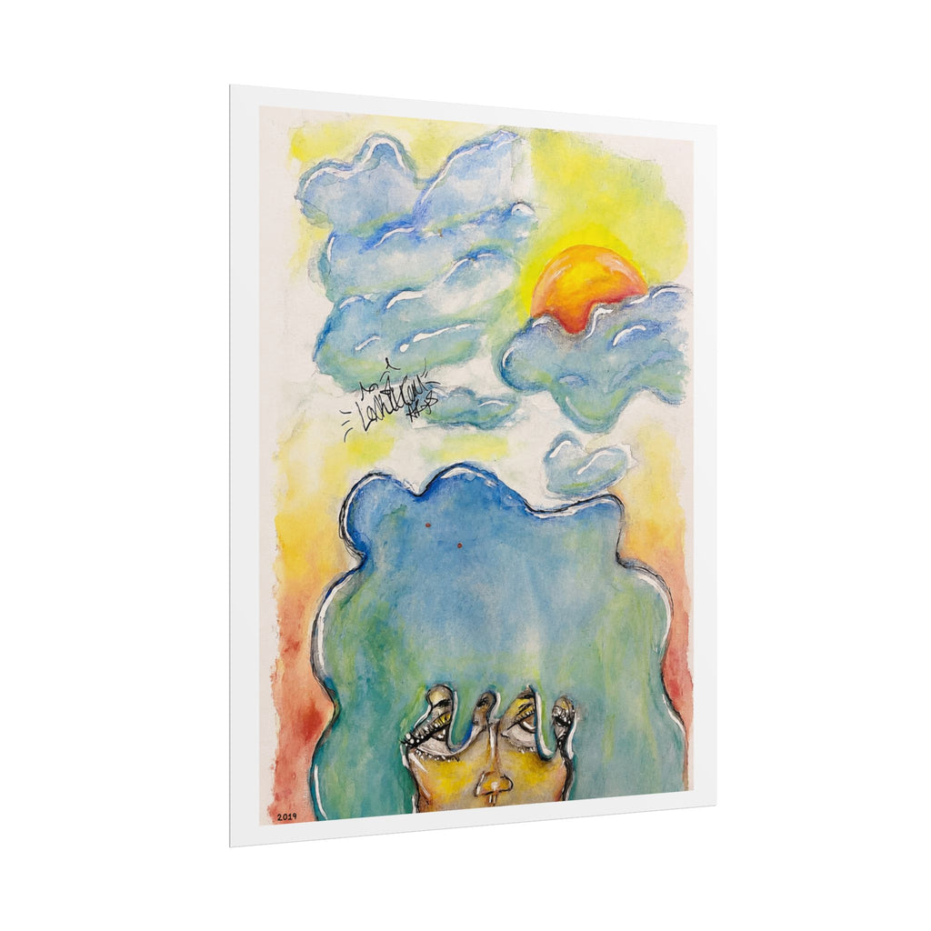 Head in the Clouds” Dreamy Watercolor Art Print  | Original LexKittenArts Art Print