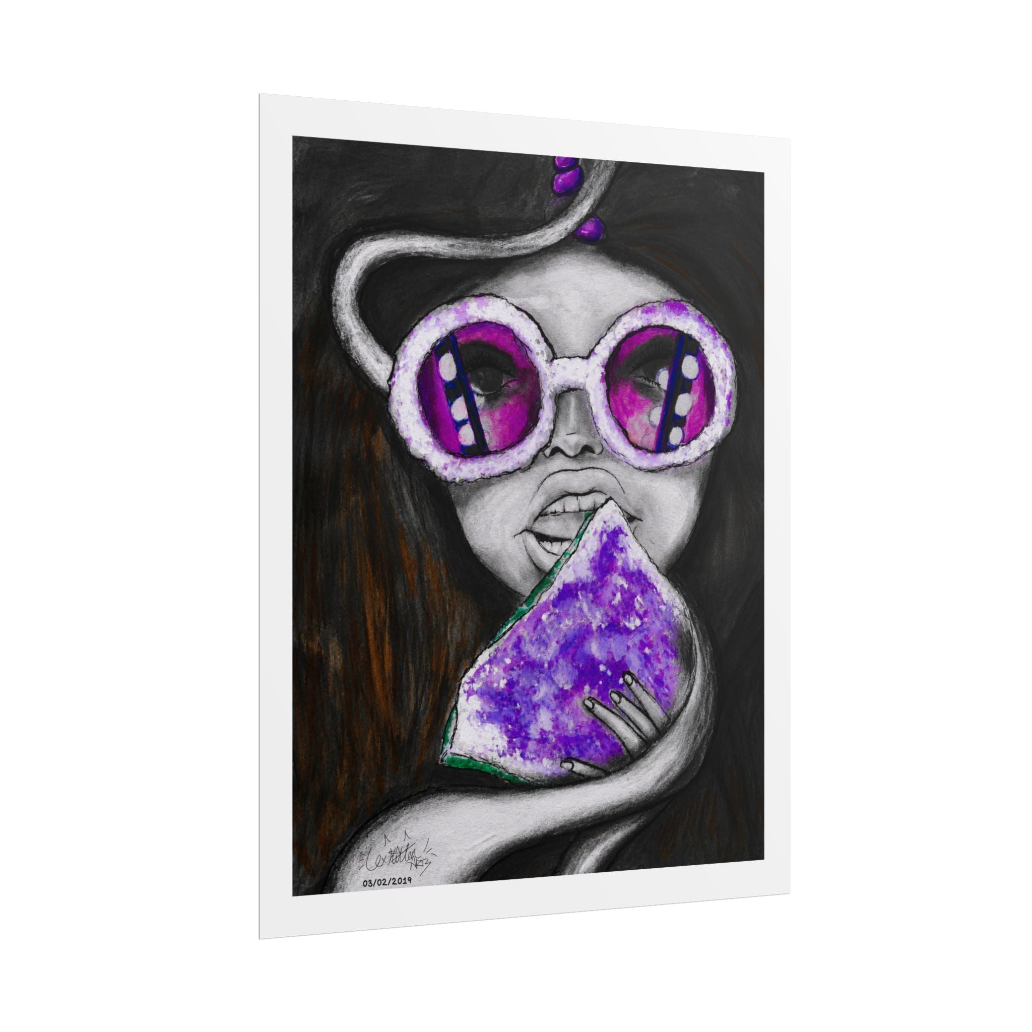 Amethyst Frequency | Original LexKittenArts Art Print