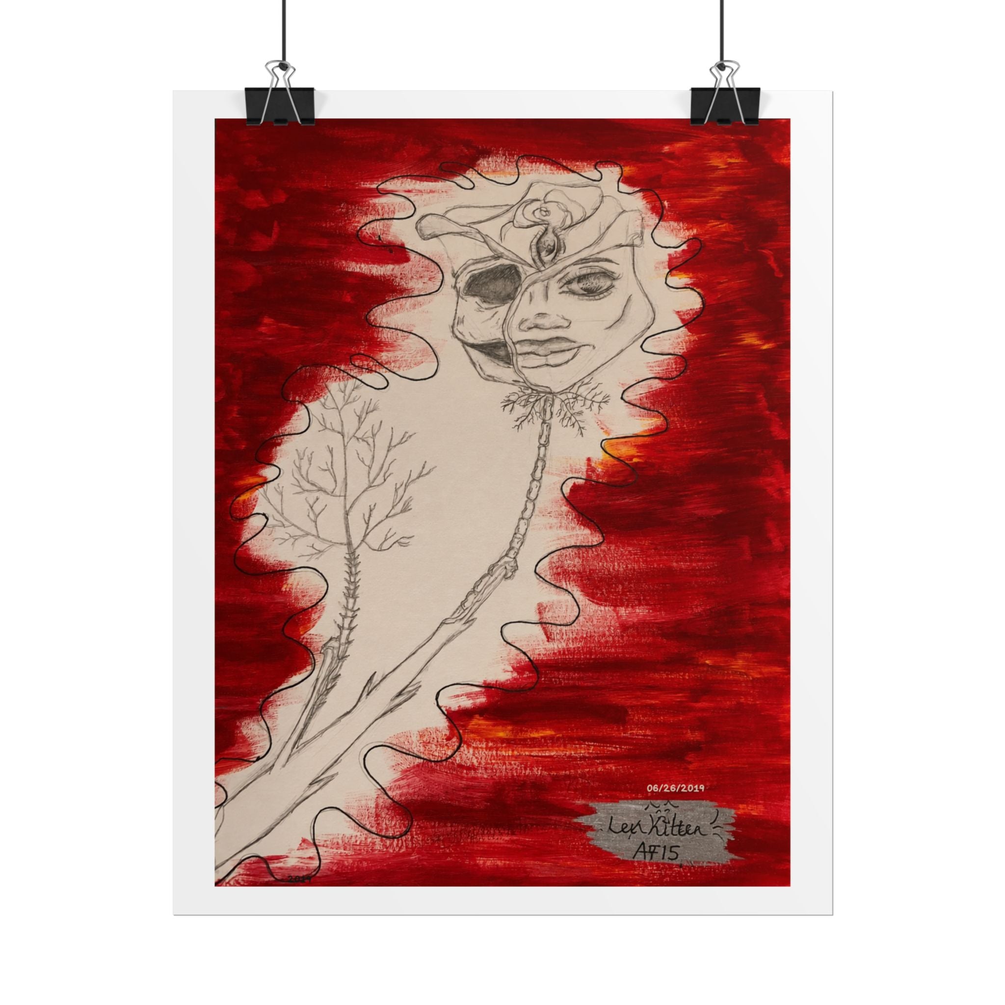 The Rose of Rebirth | Original LexKittenArts Art Print - Part 2 of the Becoming Collection
