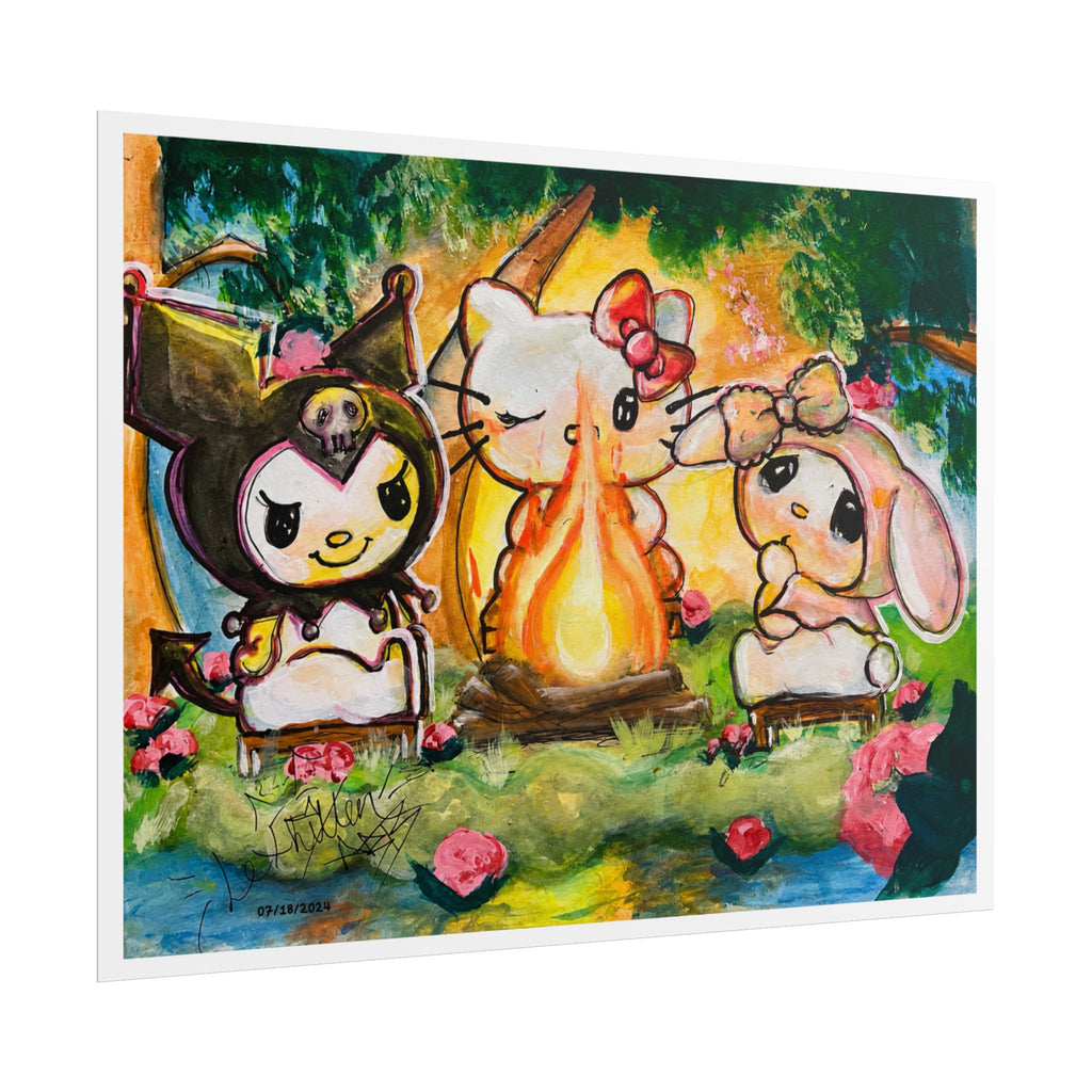 Campfire Friends | Original LexKittenArts Art Print