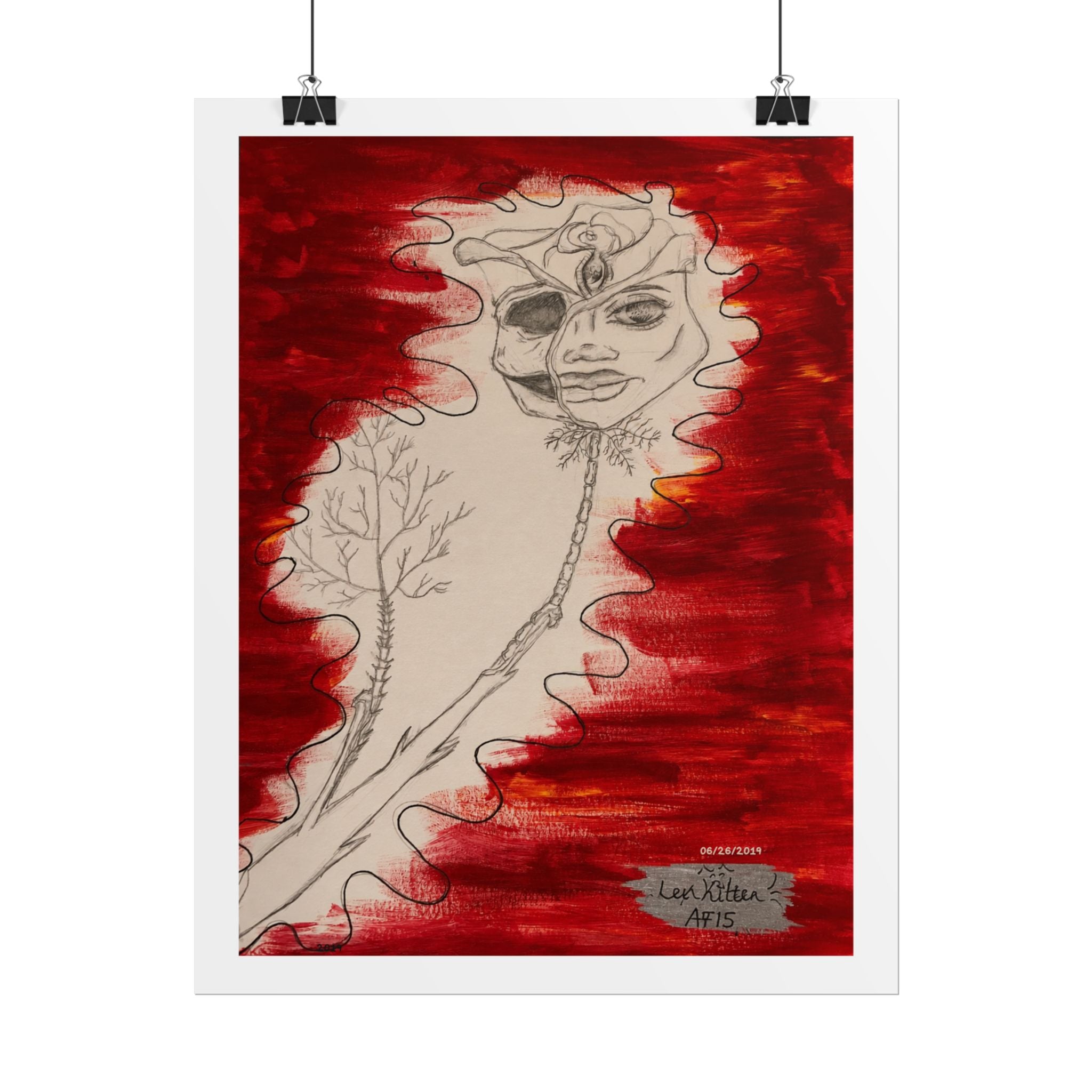 The Rose of Rebirth | Original LexKittenArts Art Print - Part 2 of the Becoming Collection