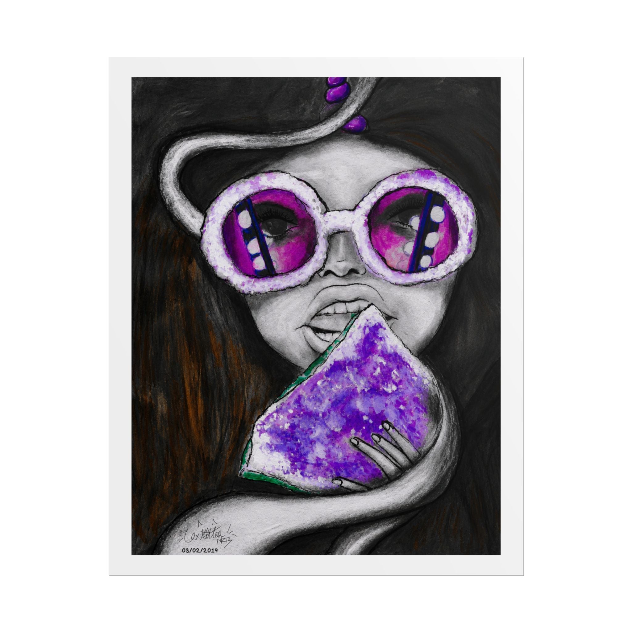 Amethyst Frequency | Original LexKittenArts Art Print