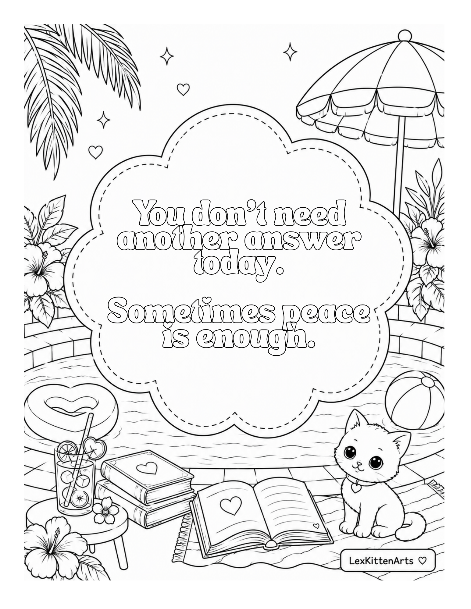 Hot Girl Healing Summer Affirmations Coloring Book (Hardcover)