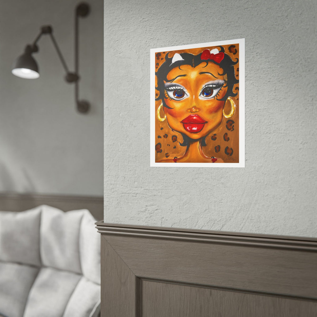 Golden Kitty Energy Wall Art Print | by LexKittenArts