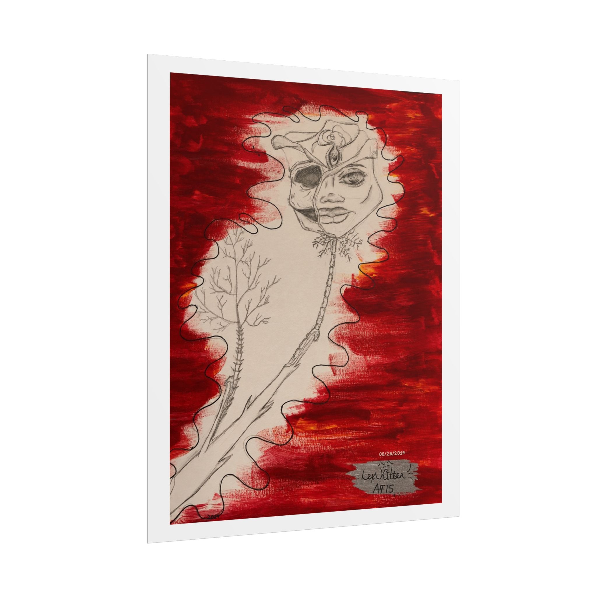 The Rose of Rebirth | Original LexKittenArts Art Print - Part 2 of the Becoming Collection