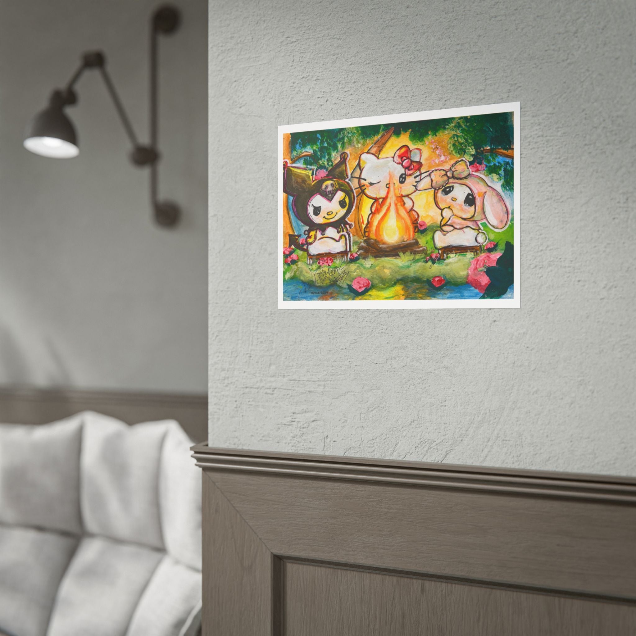 Campfire Friends | Original LexKittenArts Art Print