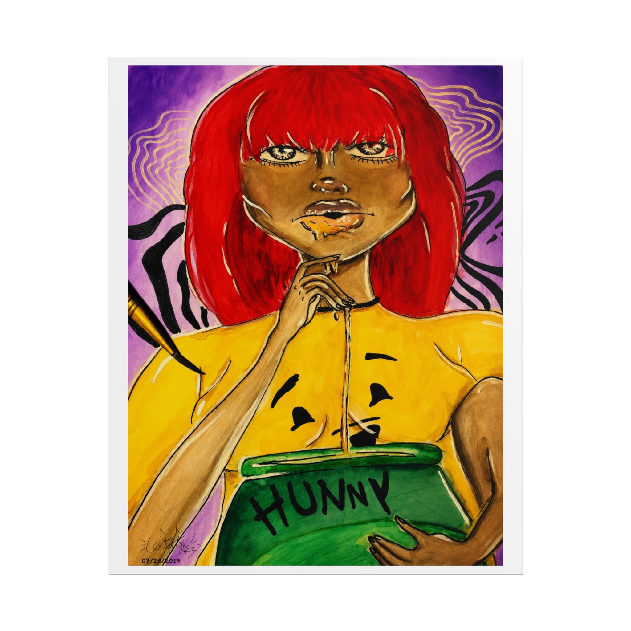 Honey Drip | Original LexKittenArts Art Print - Part 3 of the Girlhood Chronicles Collection