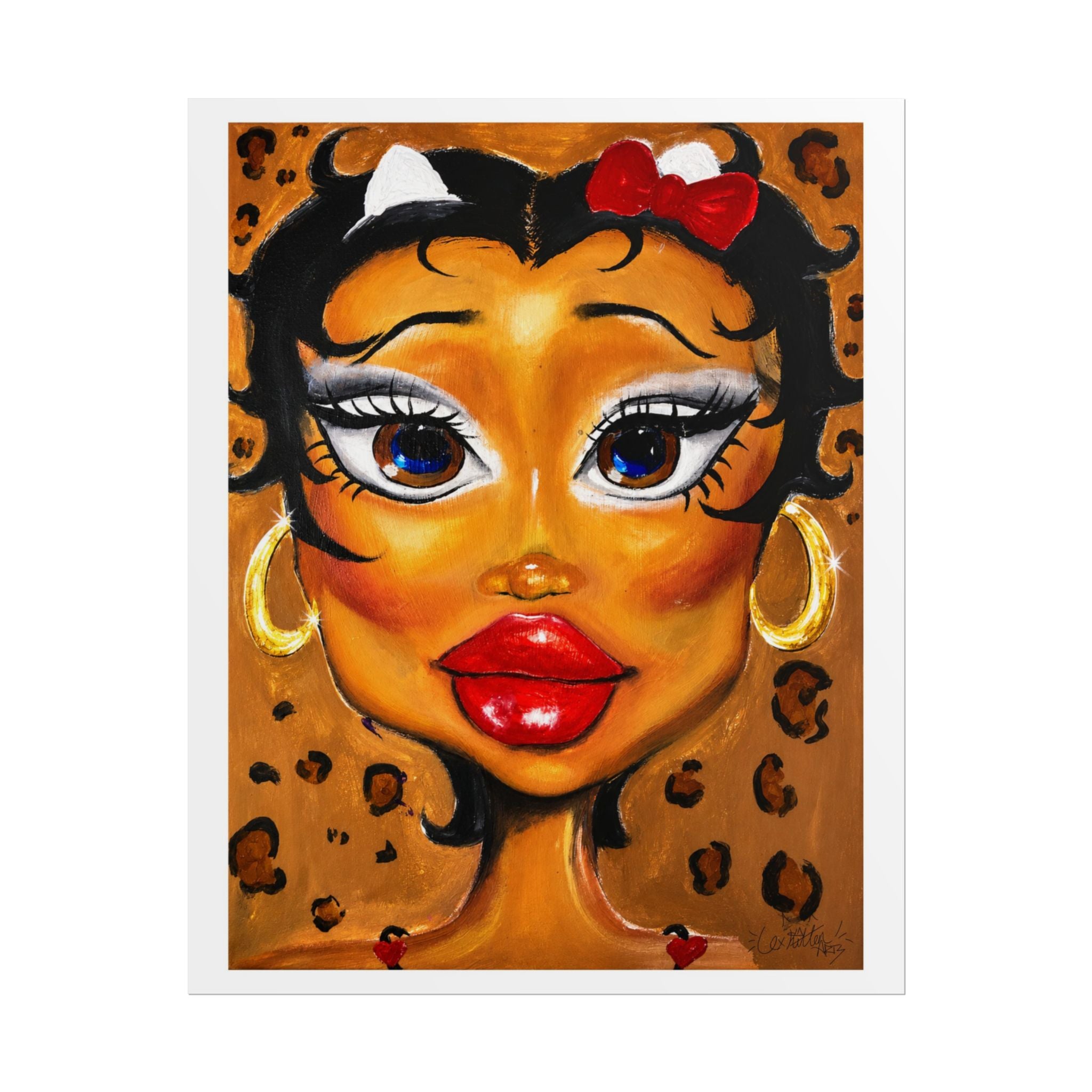 Golden Kitty Energy Wall Art Print | by LexKittenArts