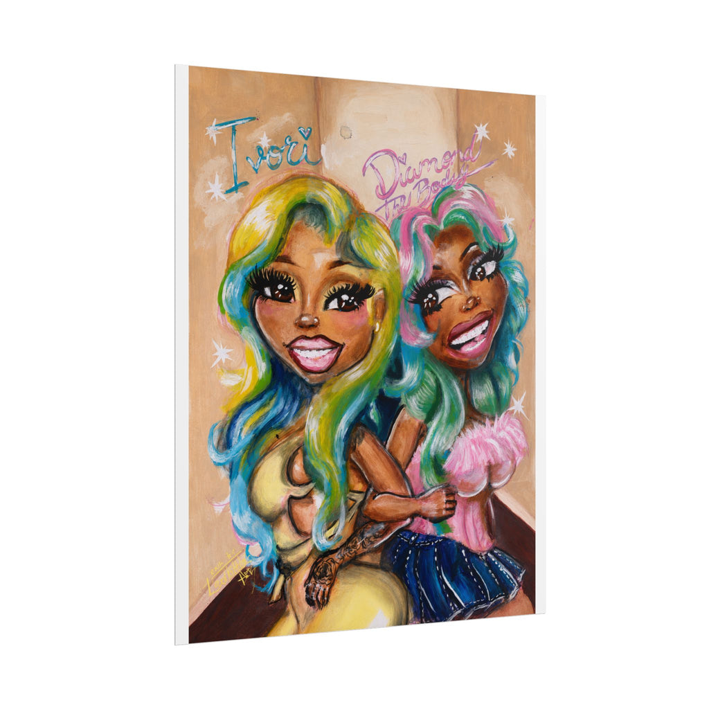 Baddie Duo "IvoriBabu & Diamond The Body" Art Print