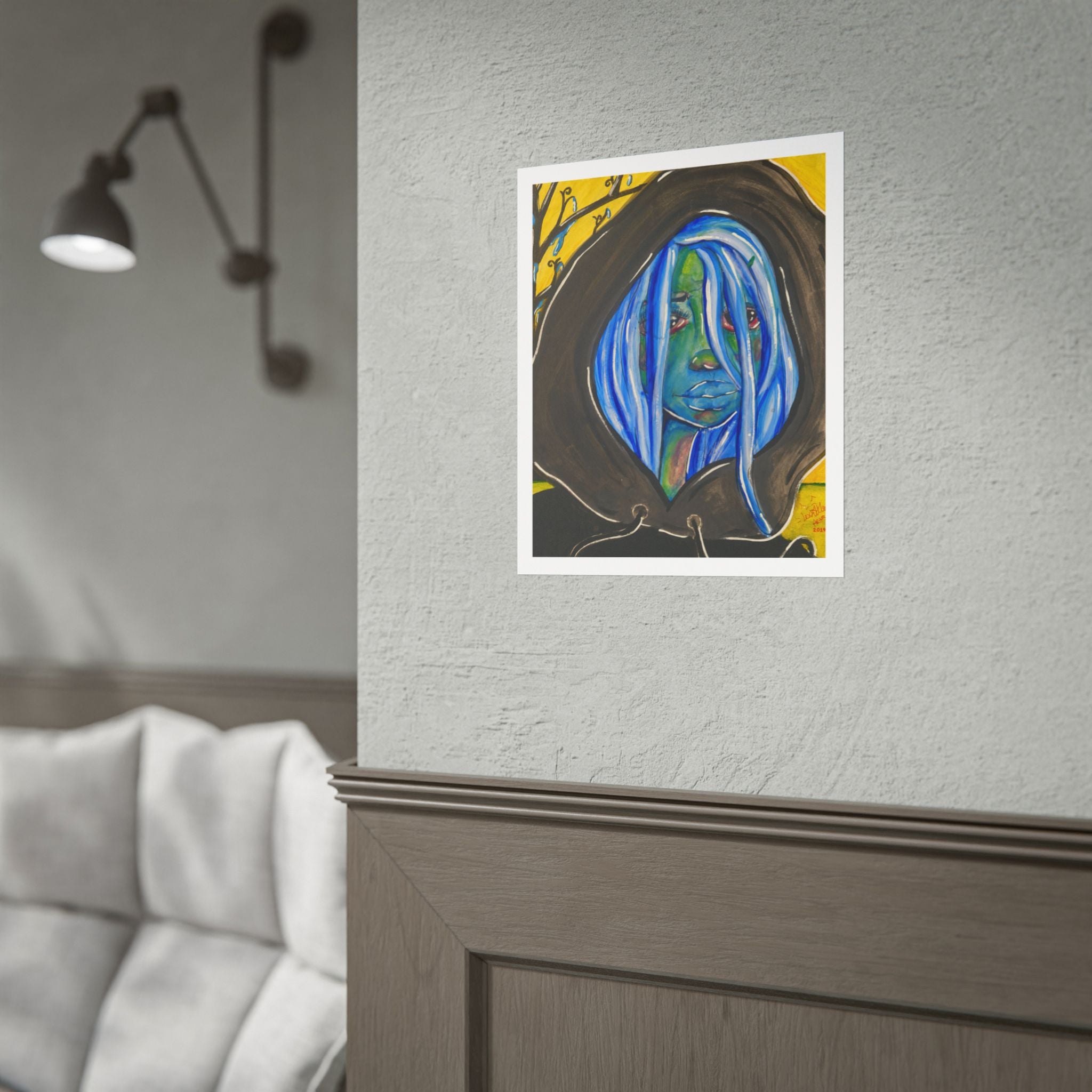 Moody Blue | Original LexKittenArts Art Print