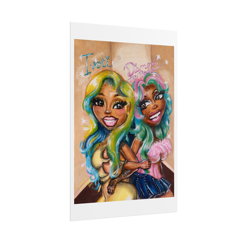 Baddie Duo "IvoriBabu & Diamond The Body" Art Print