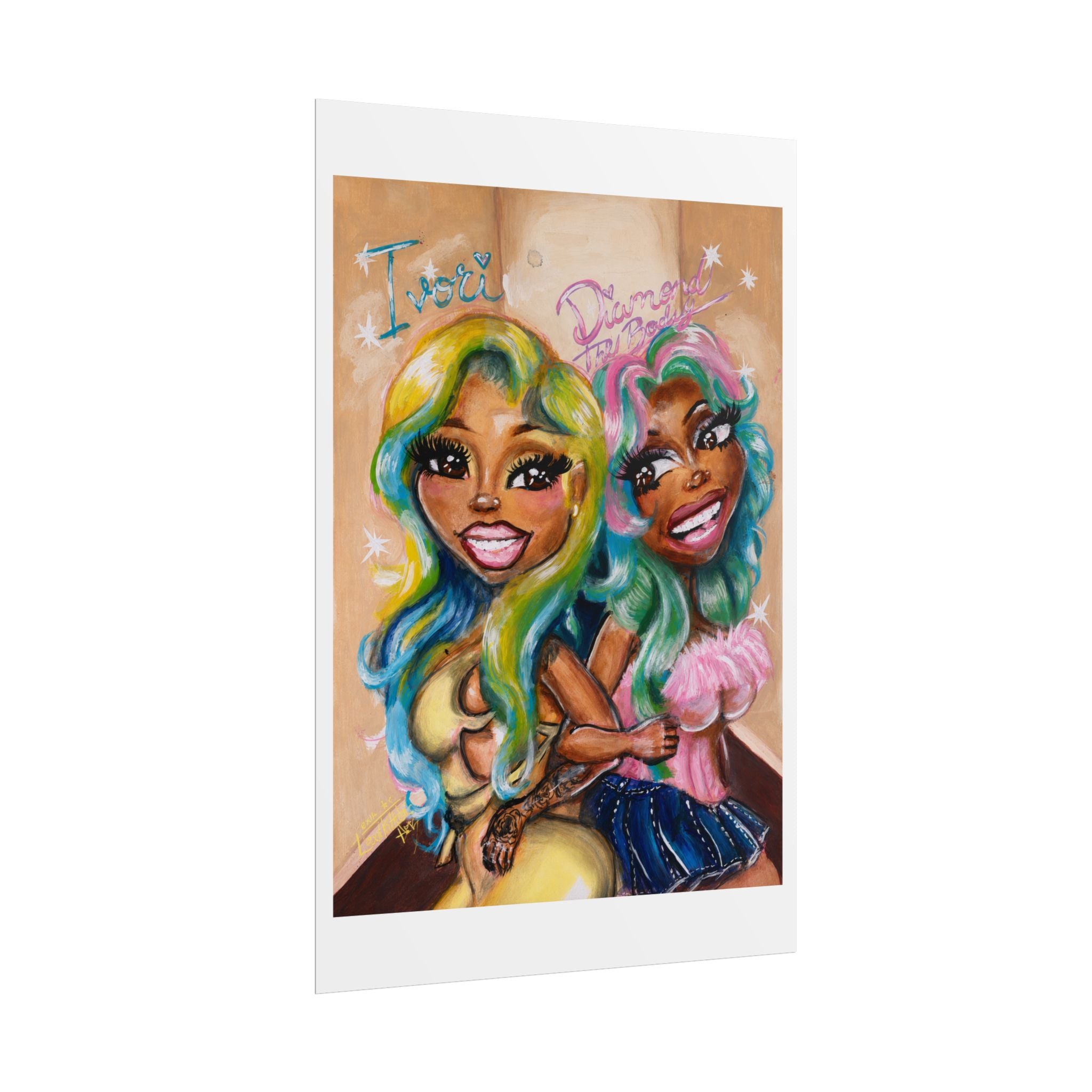Baddie Duo "IvoriBabu & Diamond The Body" Art Print