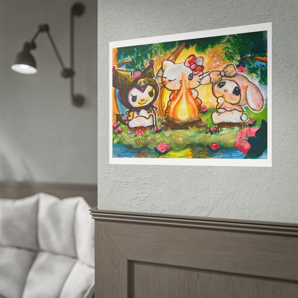 Campfire Friends | Original LexKittenArts Art Print