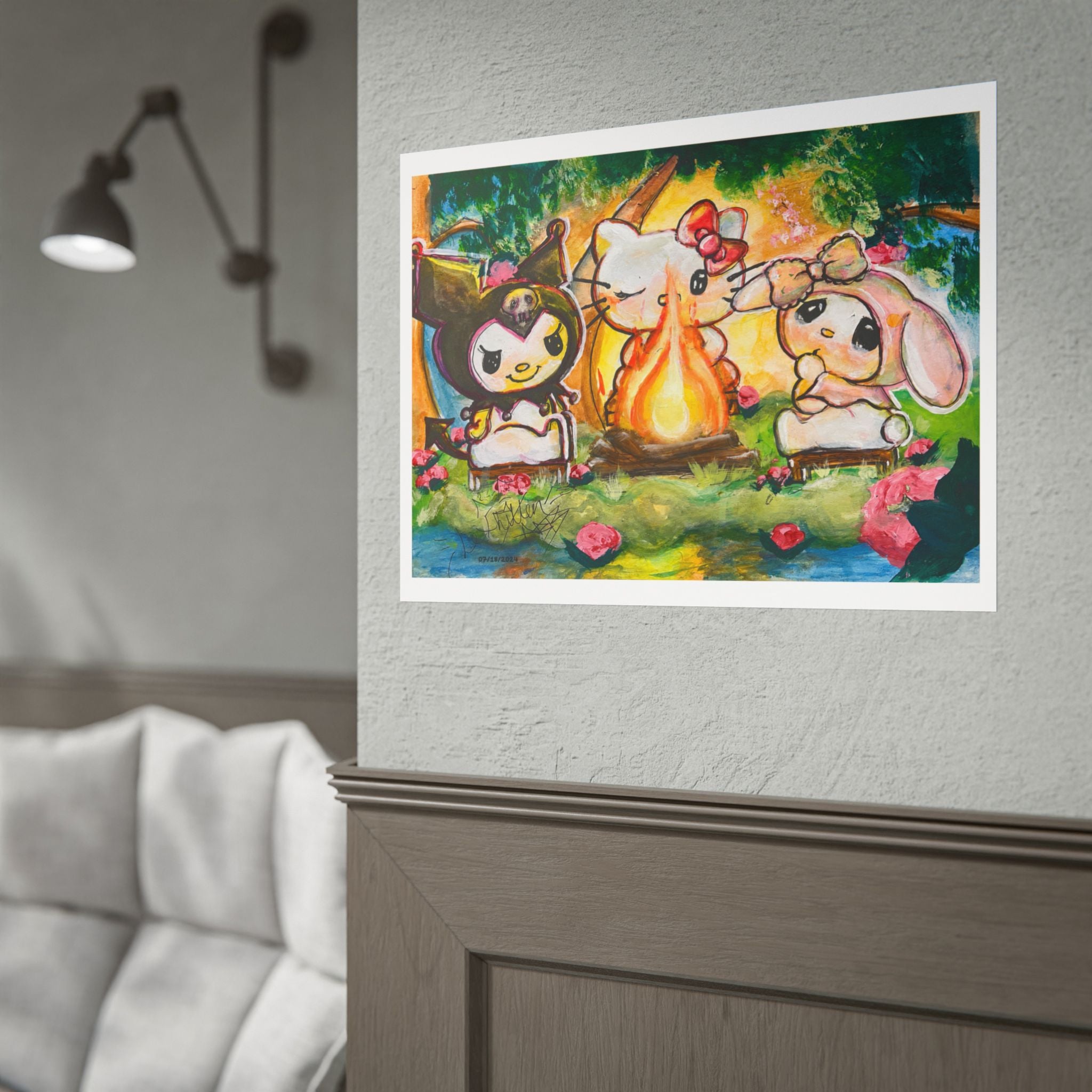 Campfire Friends | Original LexKittenArts Art Print