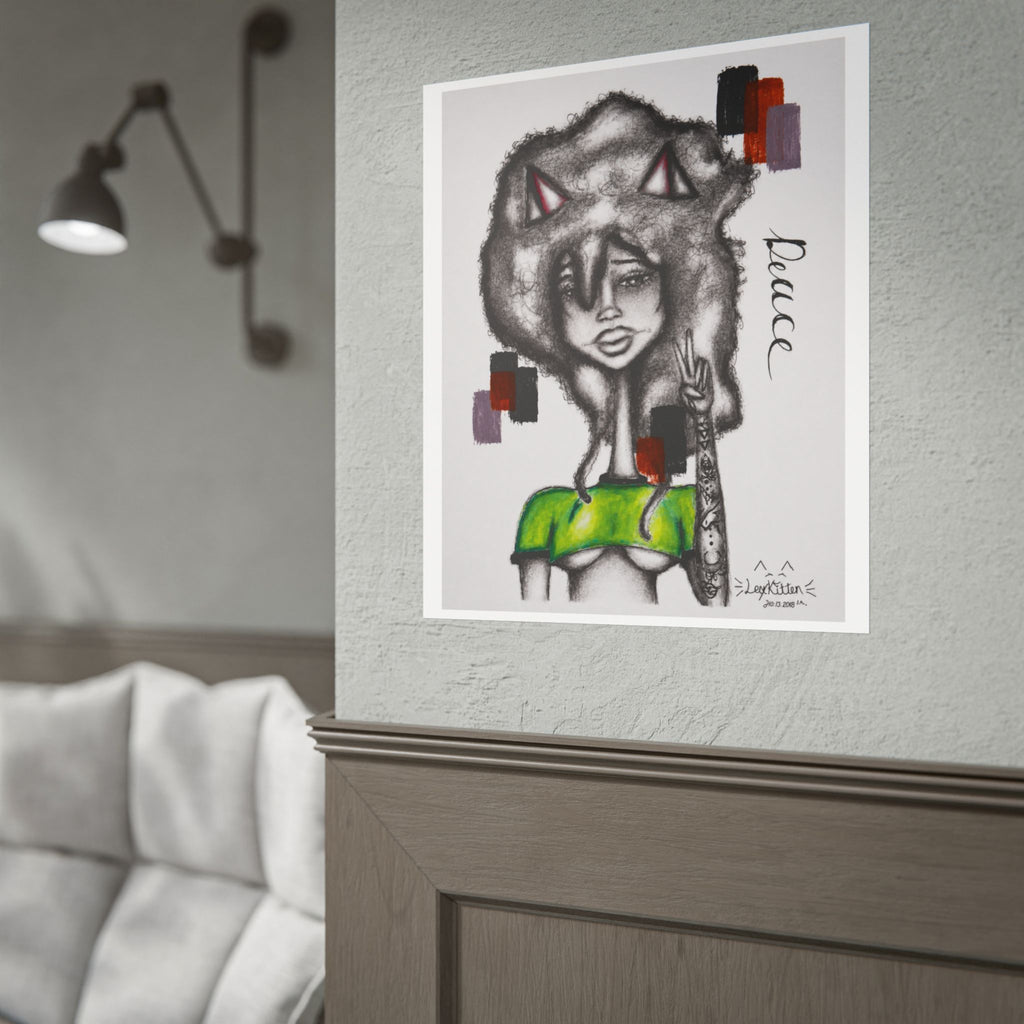 Afro Kitten | Original LexKittenArts Art Print