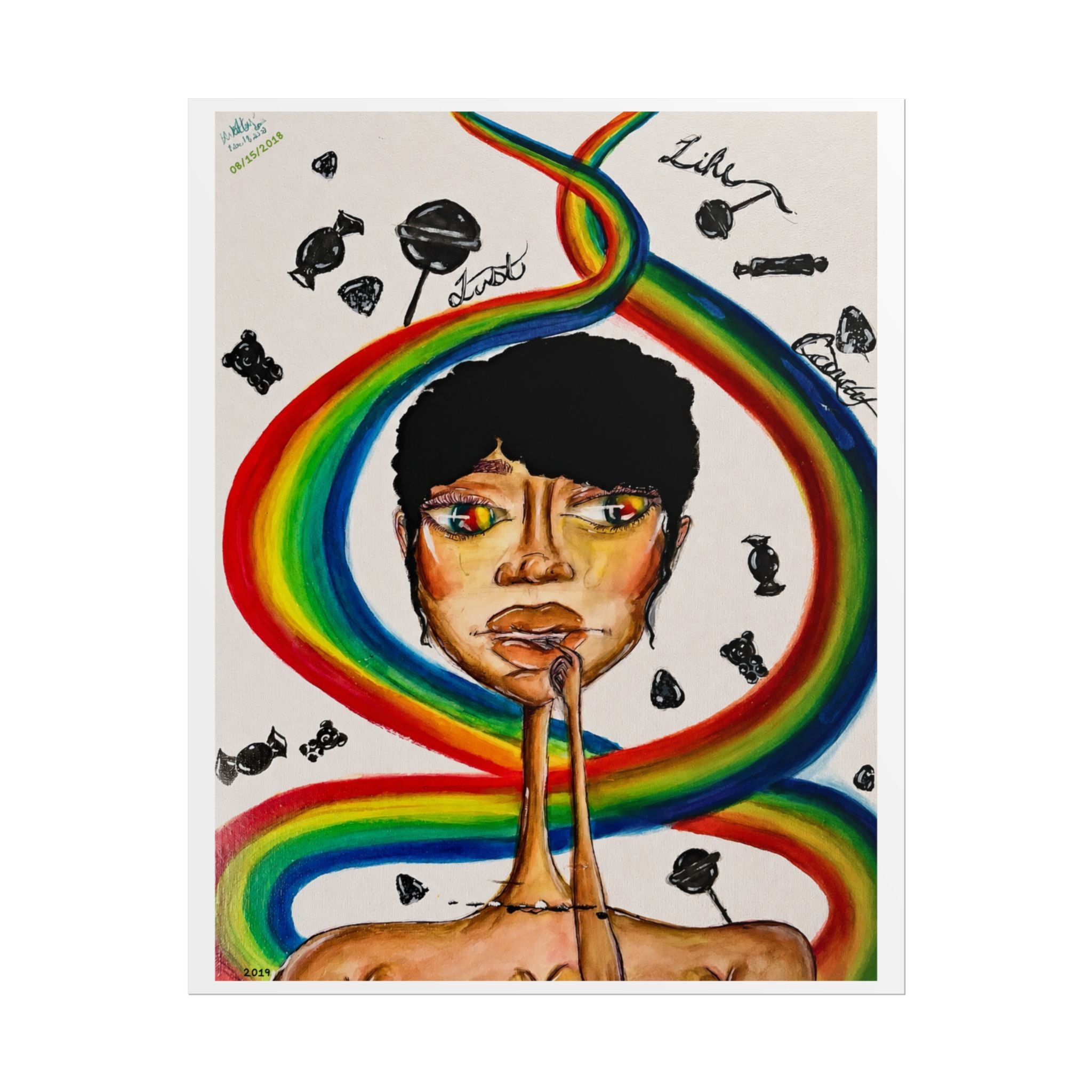 Just Like Candy | Original LexKittenArts Art Print