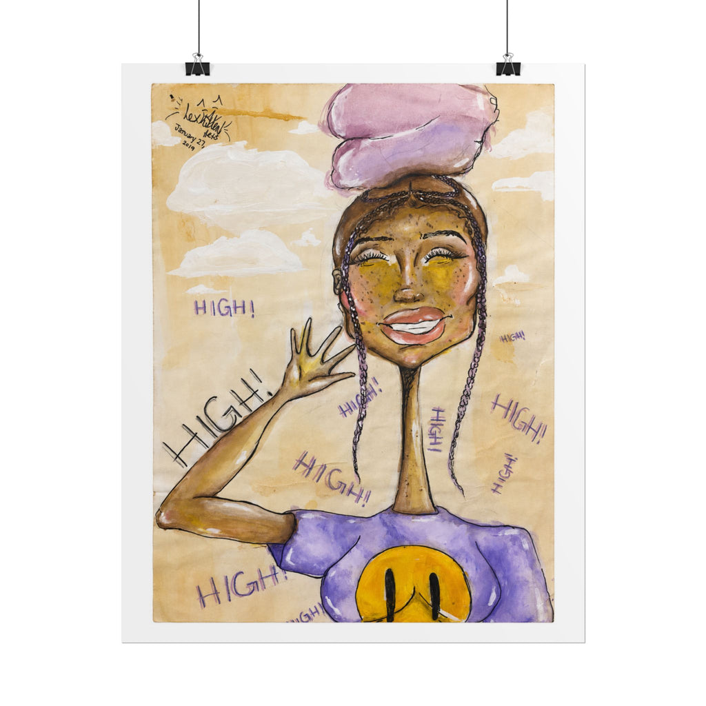 Say High | Original LexKittenArts Art Print
