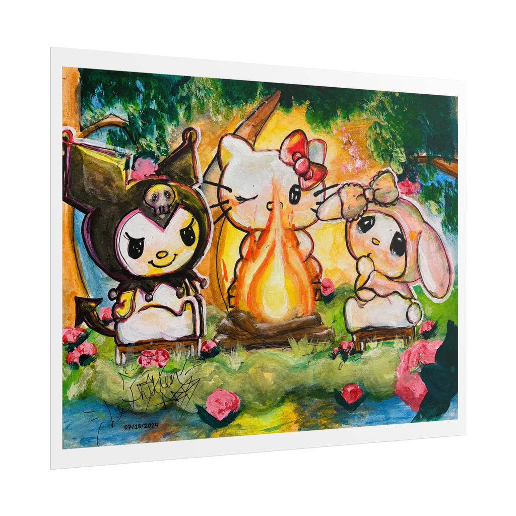 Campfire Friends | Original LexKittenArts Art Print