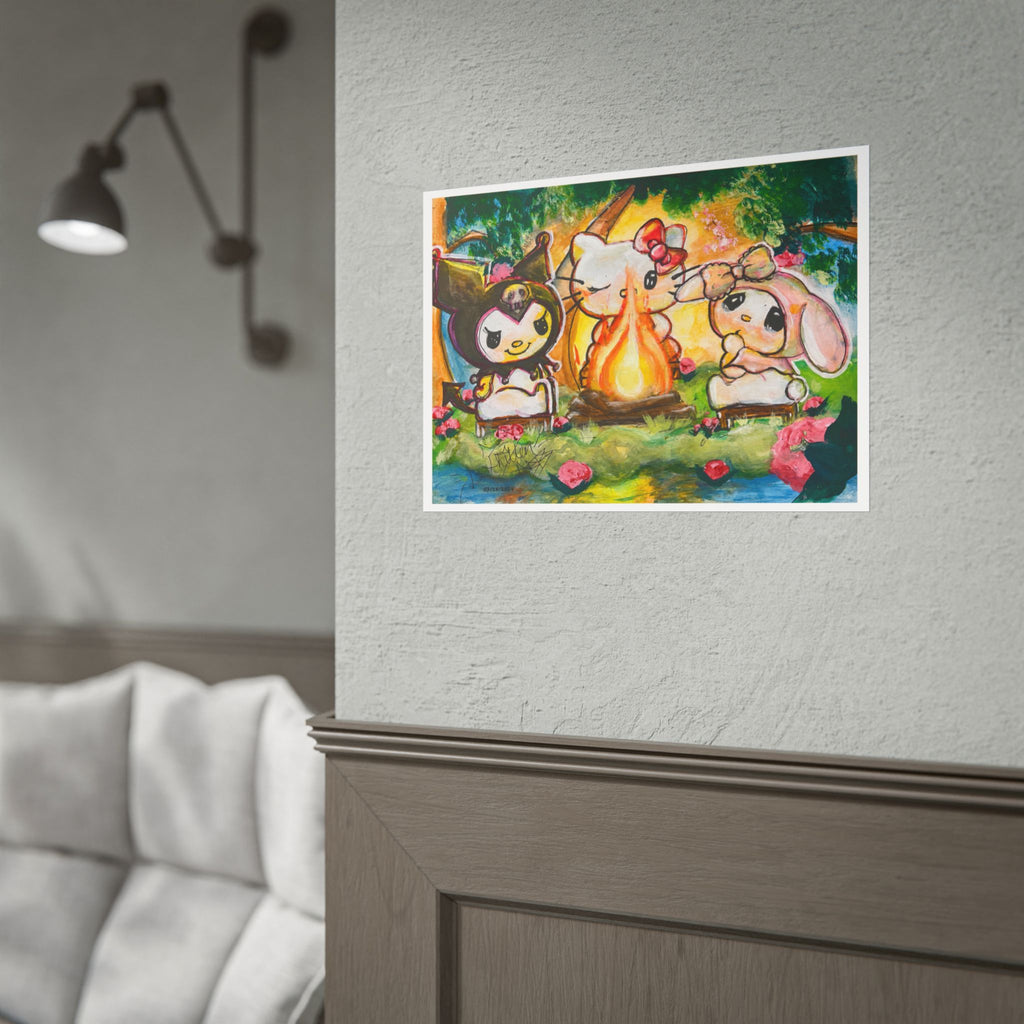 Campfire Friends | Original LexKittenArts Art Print