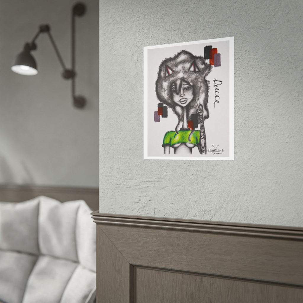 Afro Kitten | Original LexKittenArts Art Print