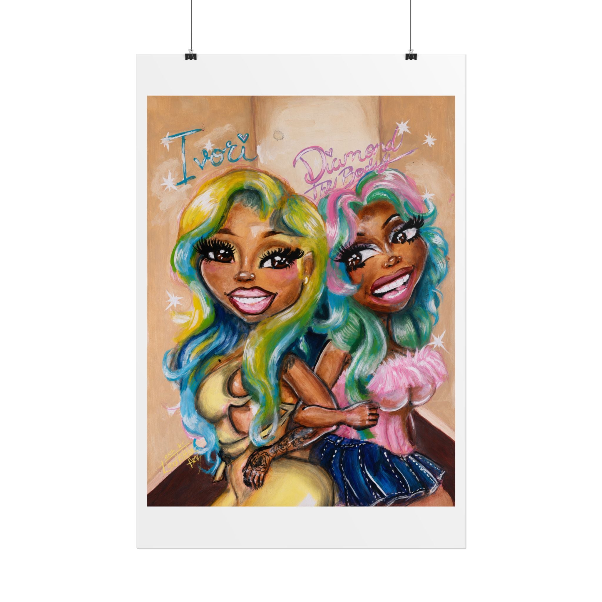 Baddie Duo "IvoriBabu & Diamond The Body" Art Print