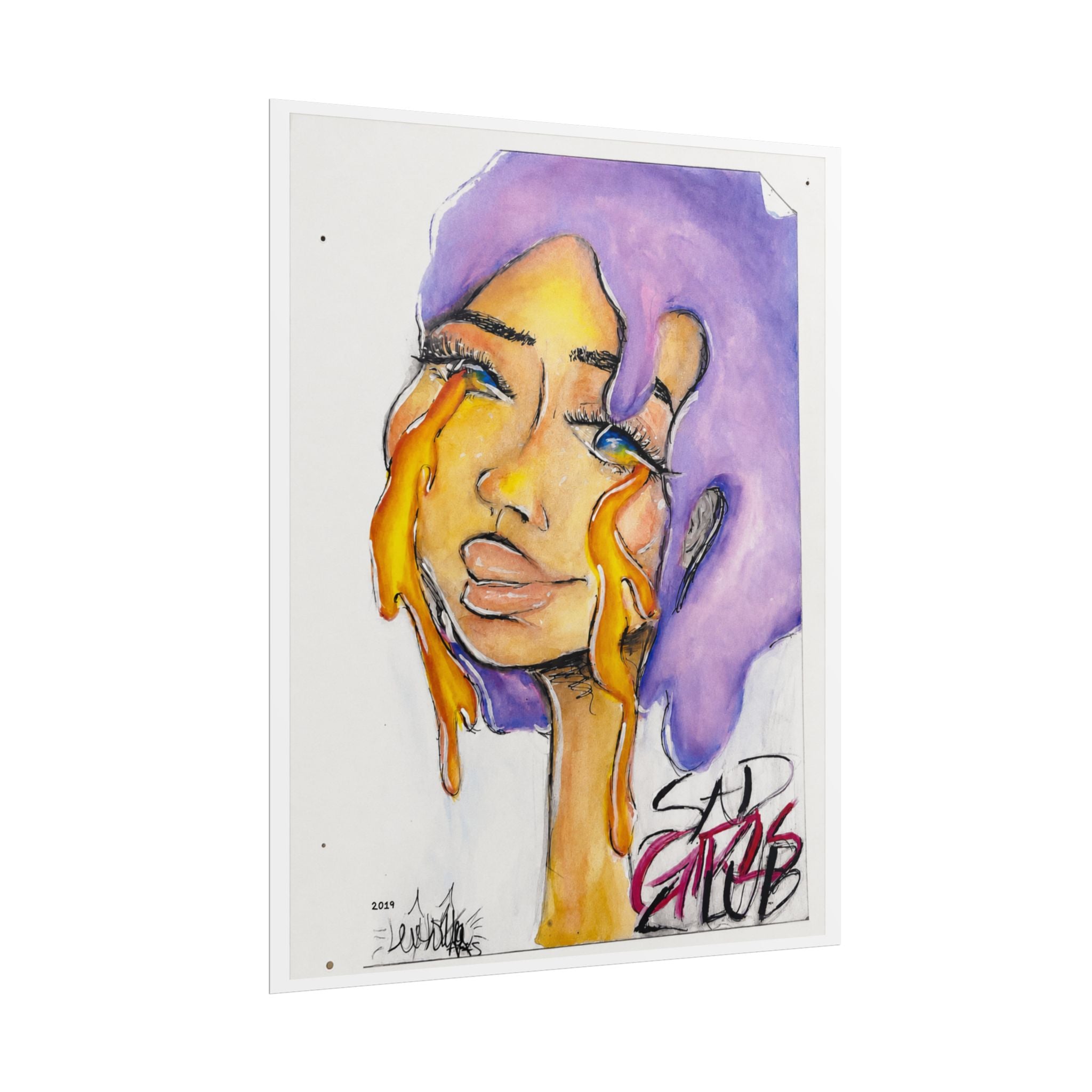 Sad Girls Club | Original LexKittenArts Art Print