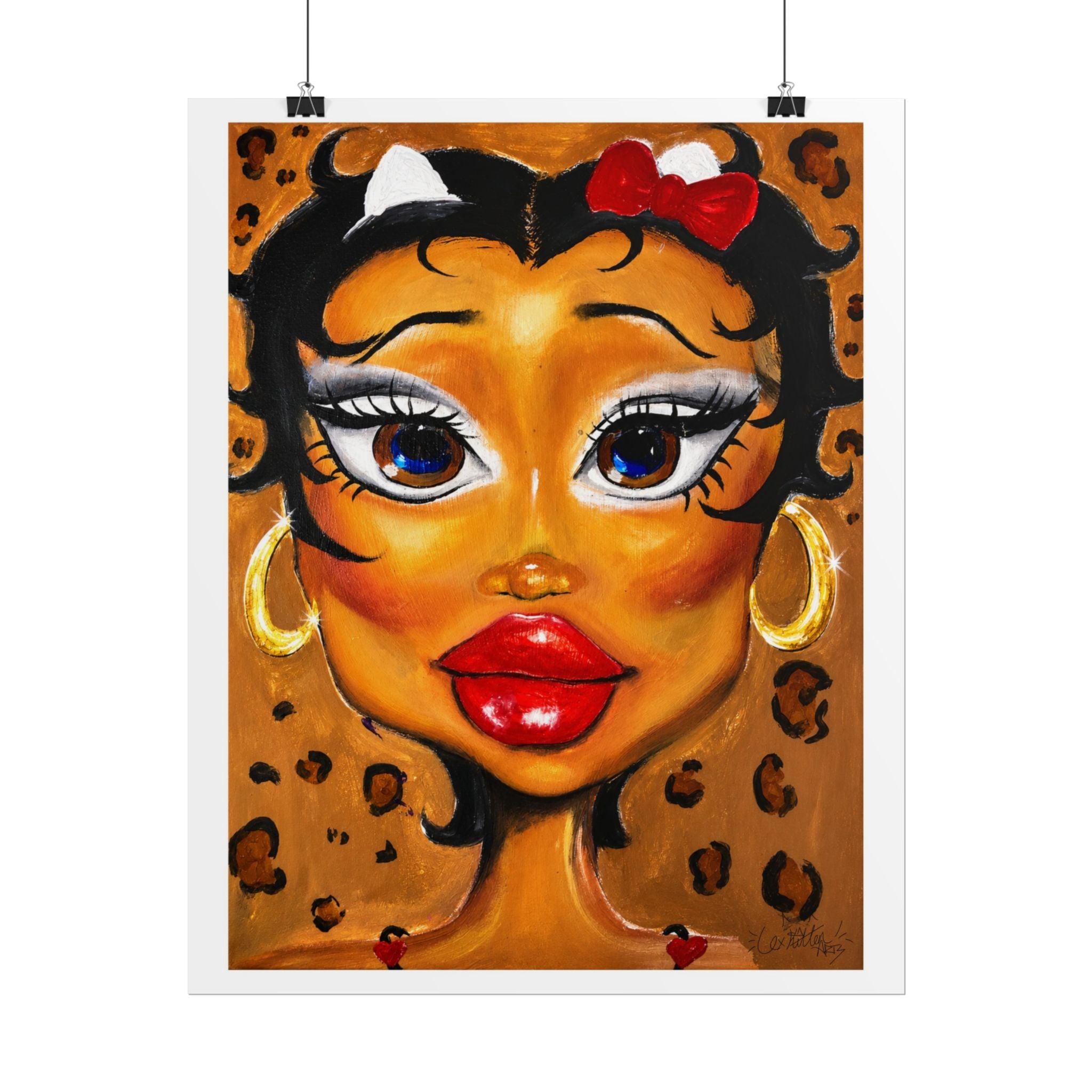Golden Kitty Energy Wall Art Print | by LexKittenArts