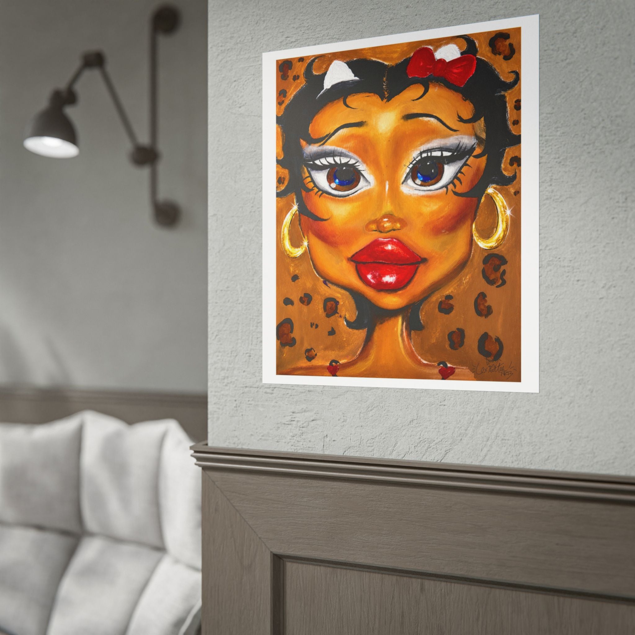 Golden Kitty Energy Wall Art Print | by LexKittenArts