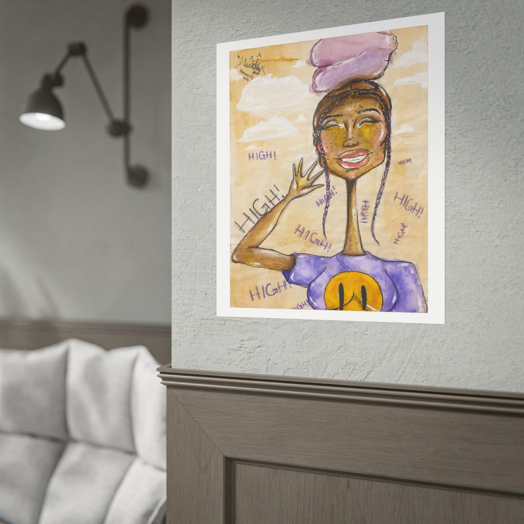 Say High | Original LexKittenArts Art Print