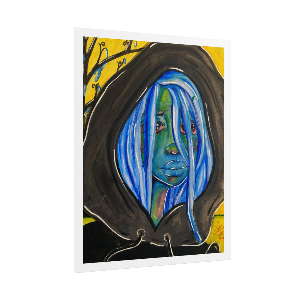 Moody Blue | Original LexKittenArts Art Print