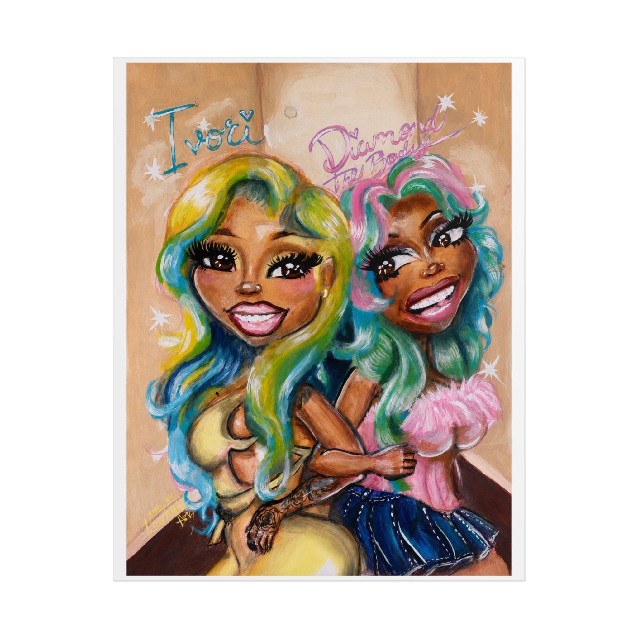 Baddie Duo "IvoriBabu & Diamond The Body" Art Print