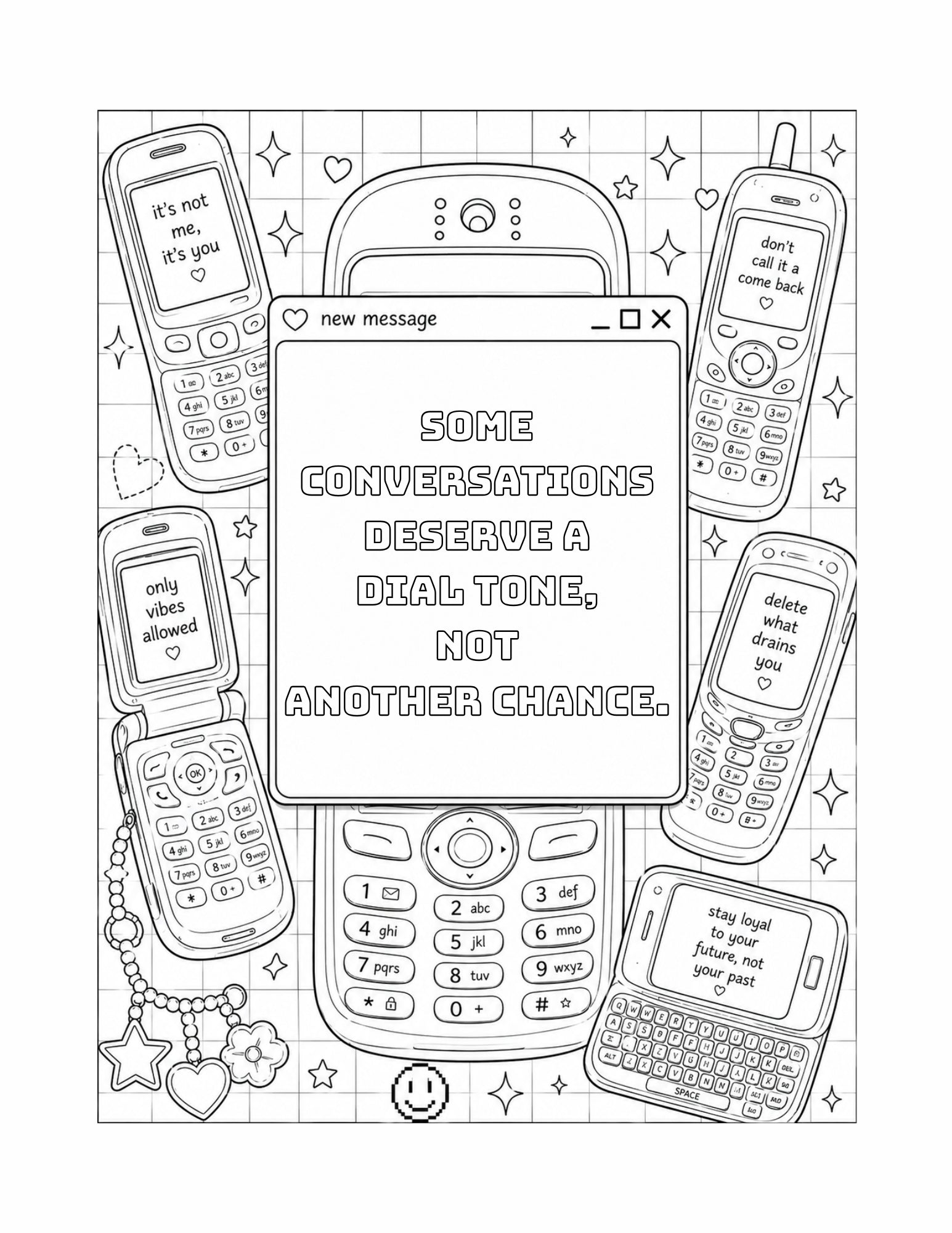 The Y2K Reset Affirmations Coloring Book — Hardcover