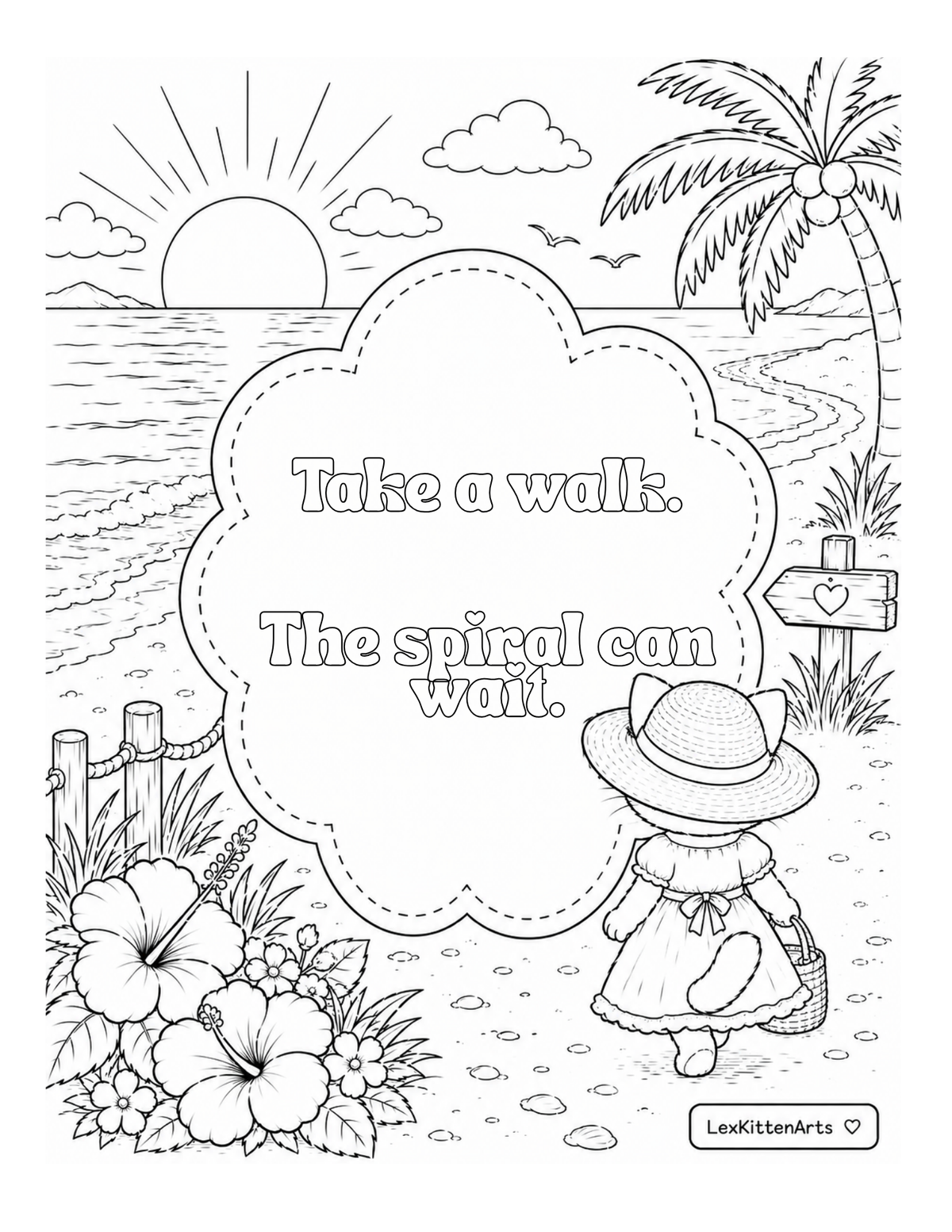 Hot Girl Healing Summer Affirmations Coloring Book (Hardcover)