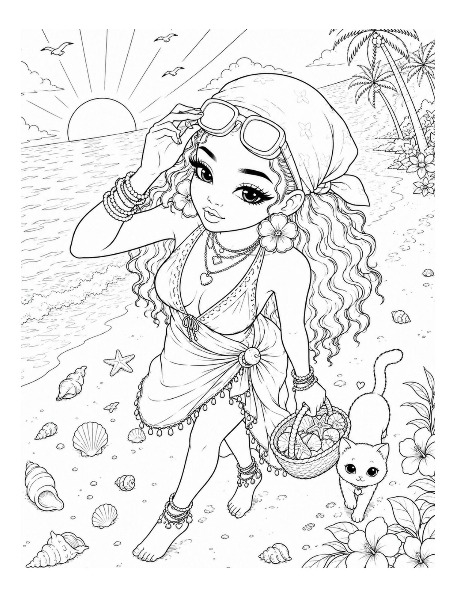 Hot Girl Healing Summer Affirmations Coloring Book (Hardcover)