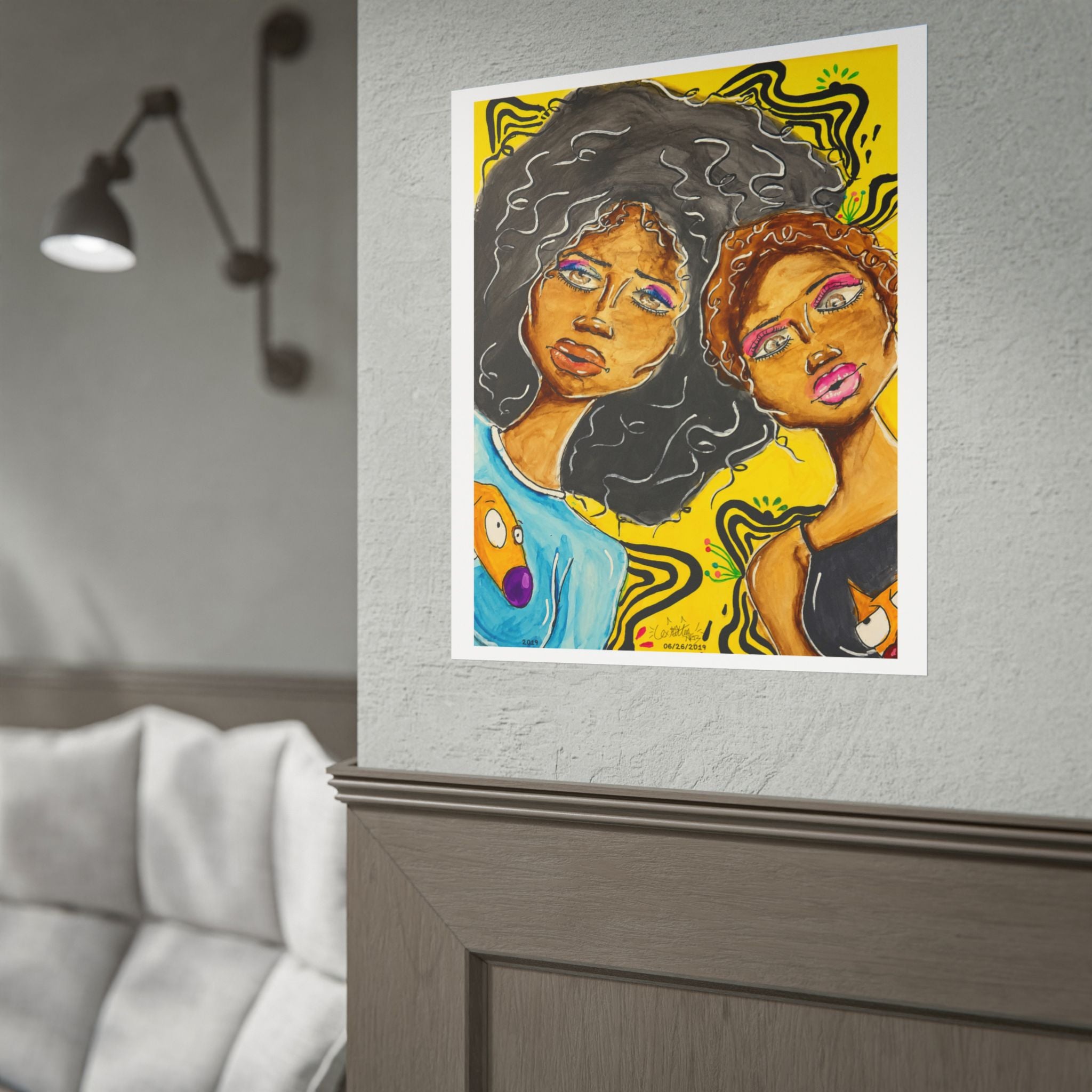 Double Trouble | Original LexKittenArts Art Print -Part 1 of the Girlhood Chronicles Collection