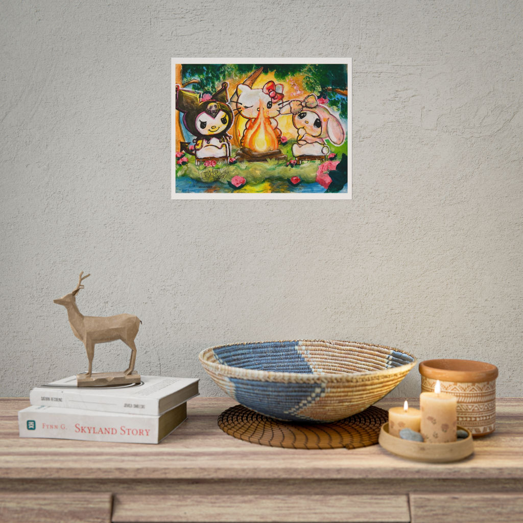 Campfire Friends | Original LexKittenArts Art Print