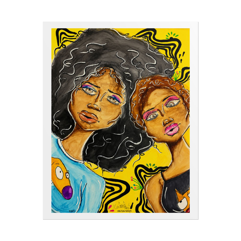 Double Trouble | Original LexKittenArts Art Print -Part 1 of the Girlhood Chronicles Collection