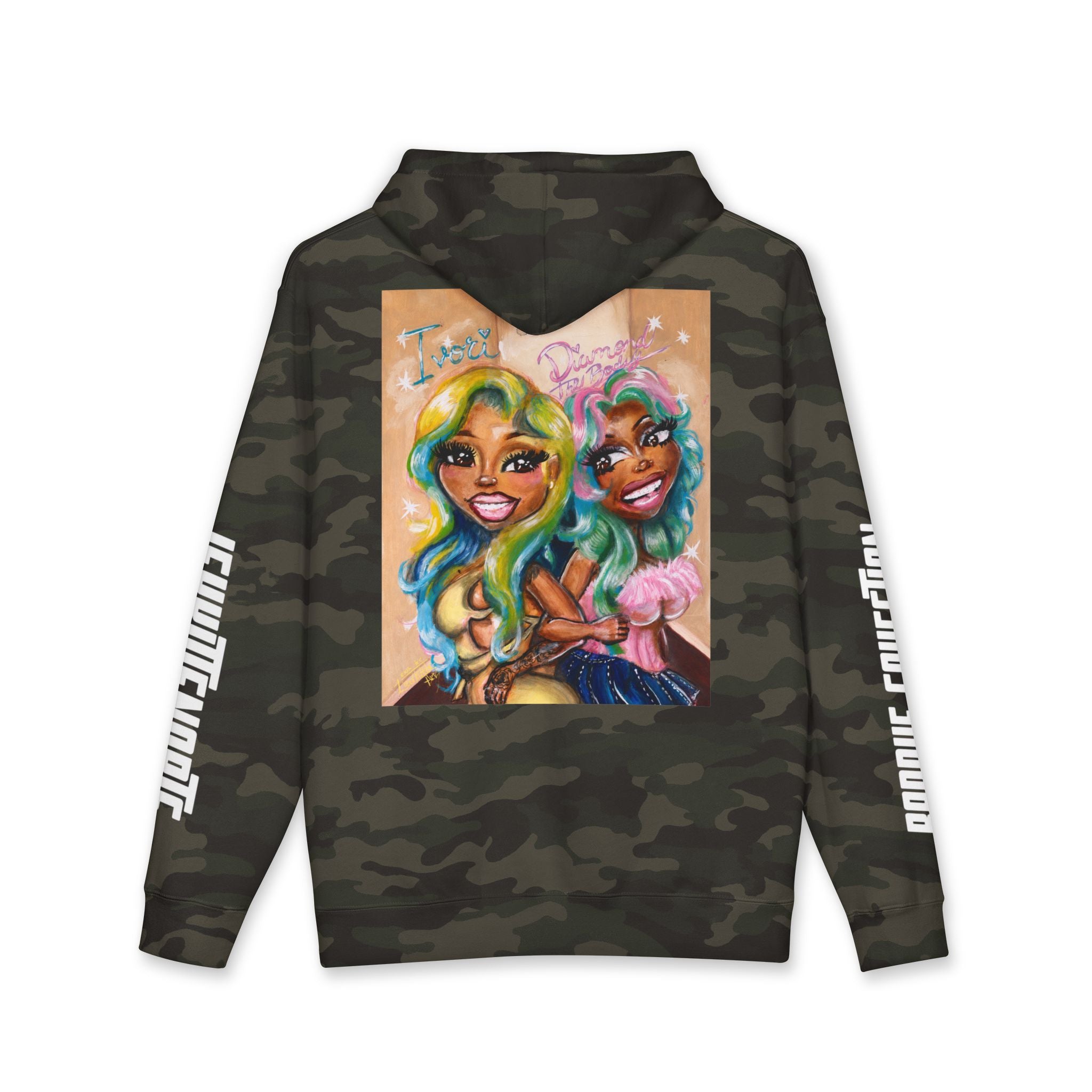 Baddie Duo Art Hoodie | IvoriBabu & Diamond The Body