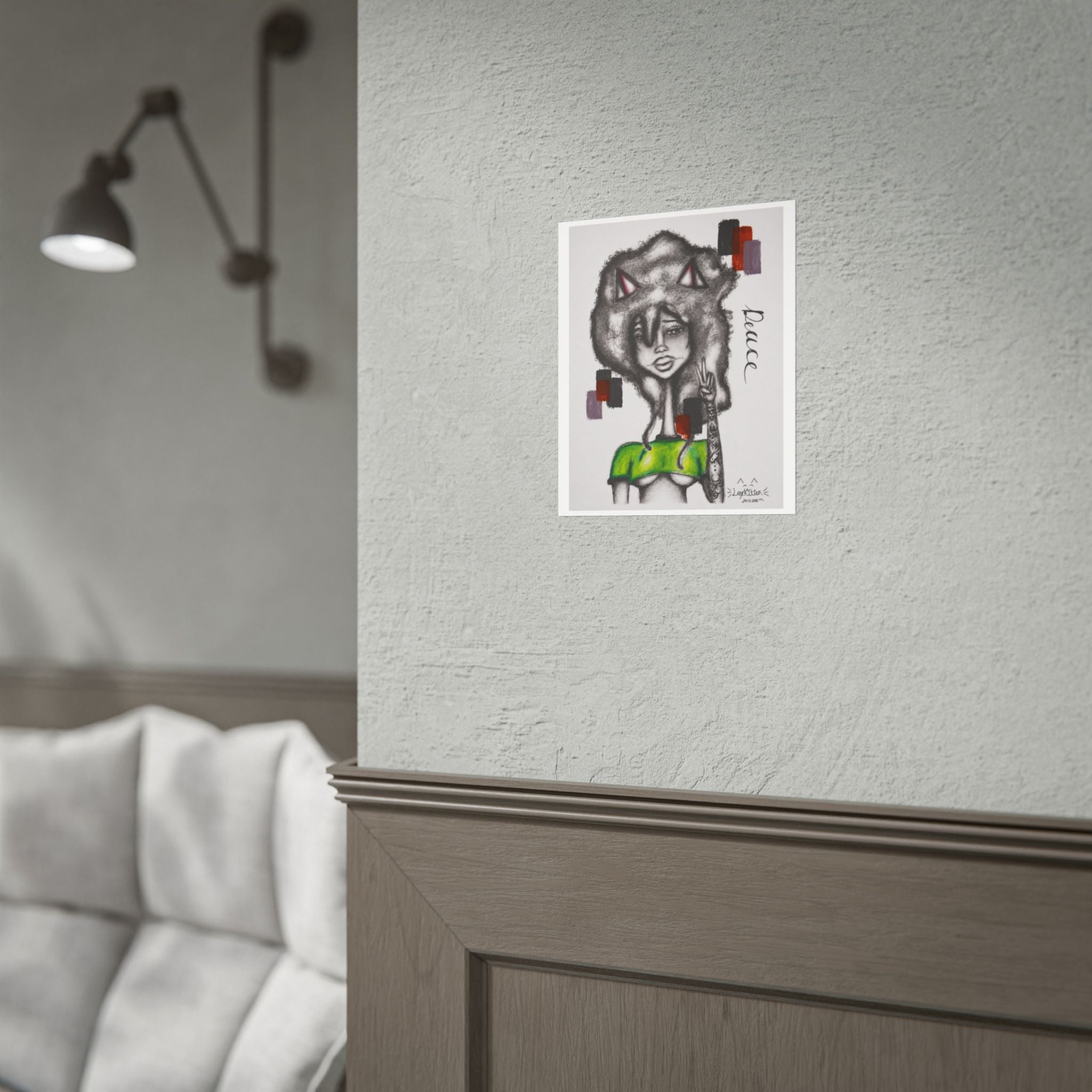 Afro Kitten | Original LexKittenArts Art Print