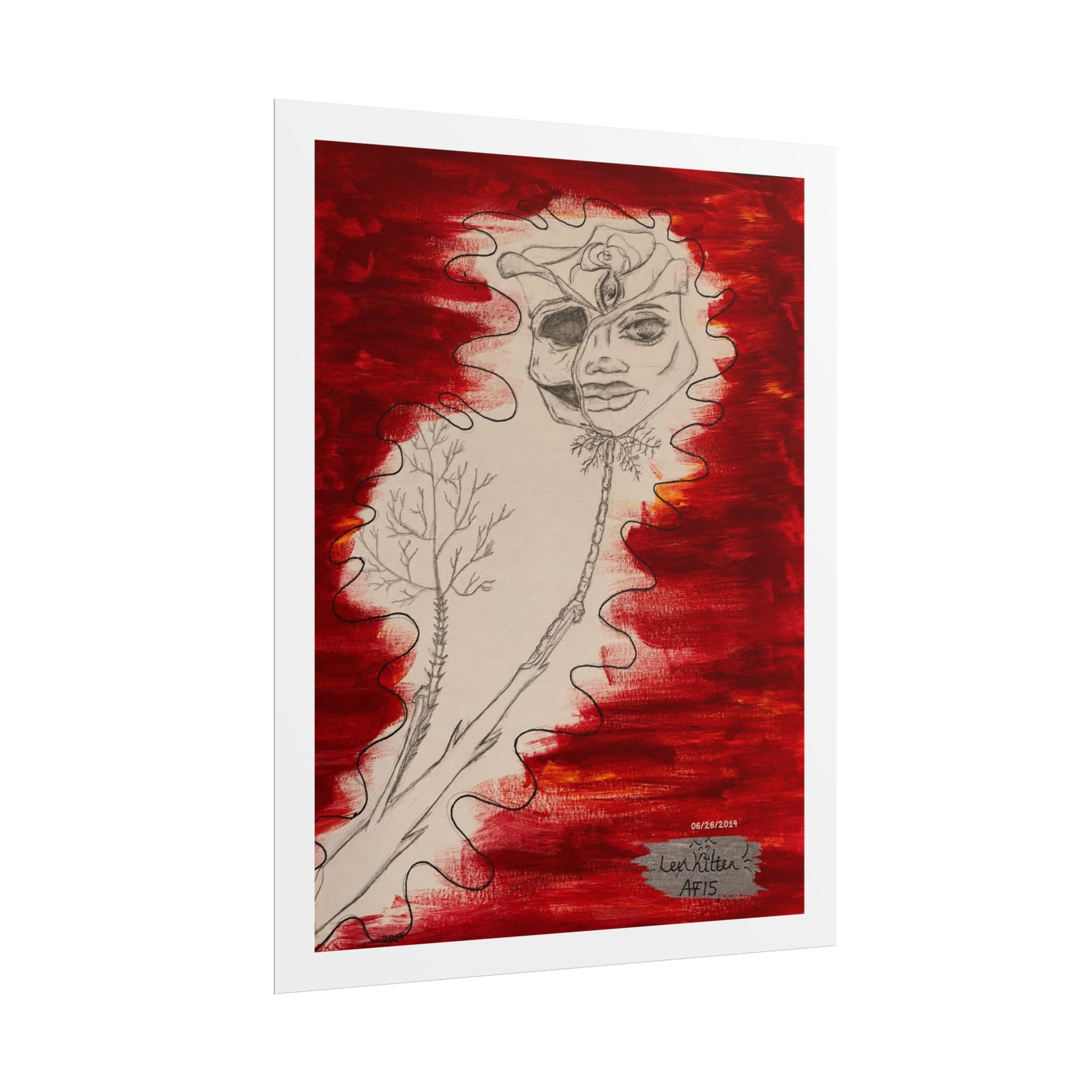 The Rose of Rebirth | Original LexKittenArts Art Print - Part 2 of the Becoming Collection