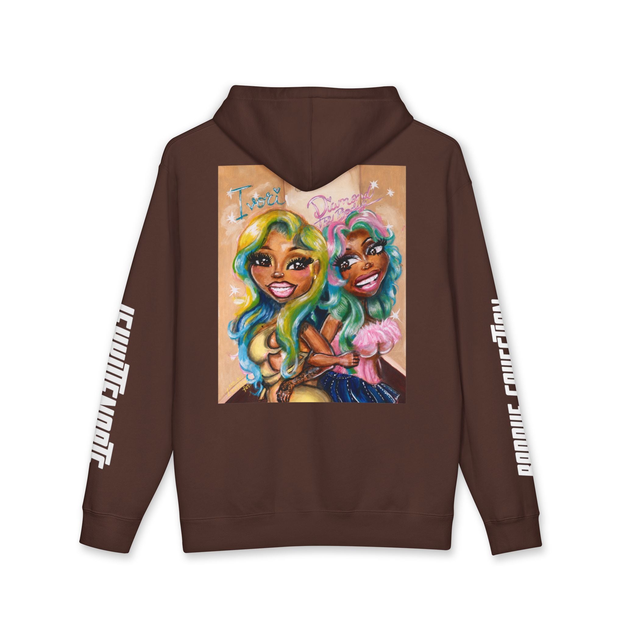 Baddie Duo Art Hoodie | IvoriBabu & Diamond The Body
