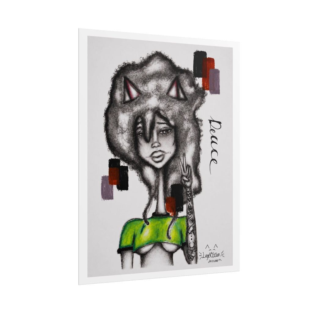Afro Kitten | Original LexKittenArts Art Print