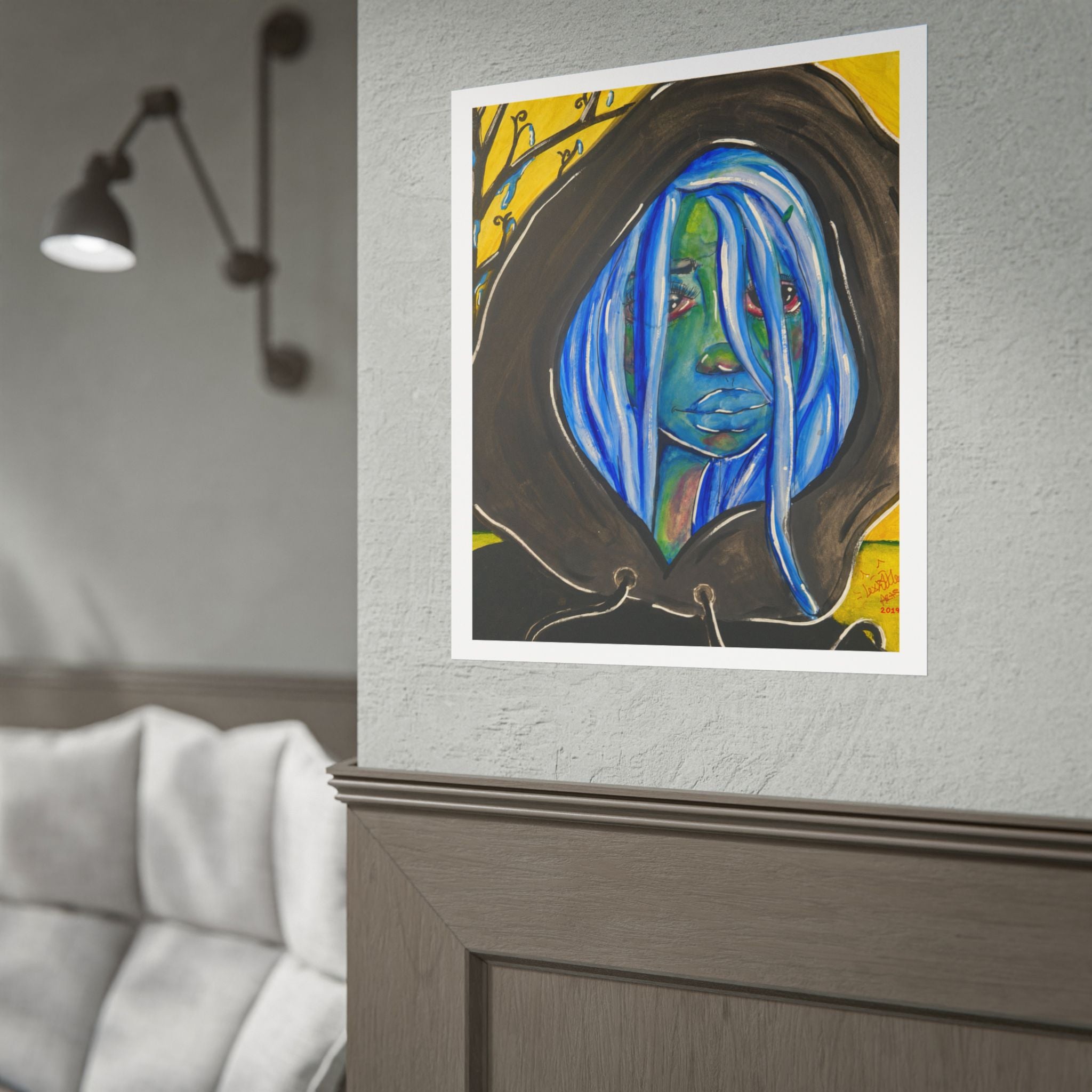 Moody Blue | Original LexKittenArts Art Print