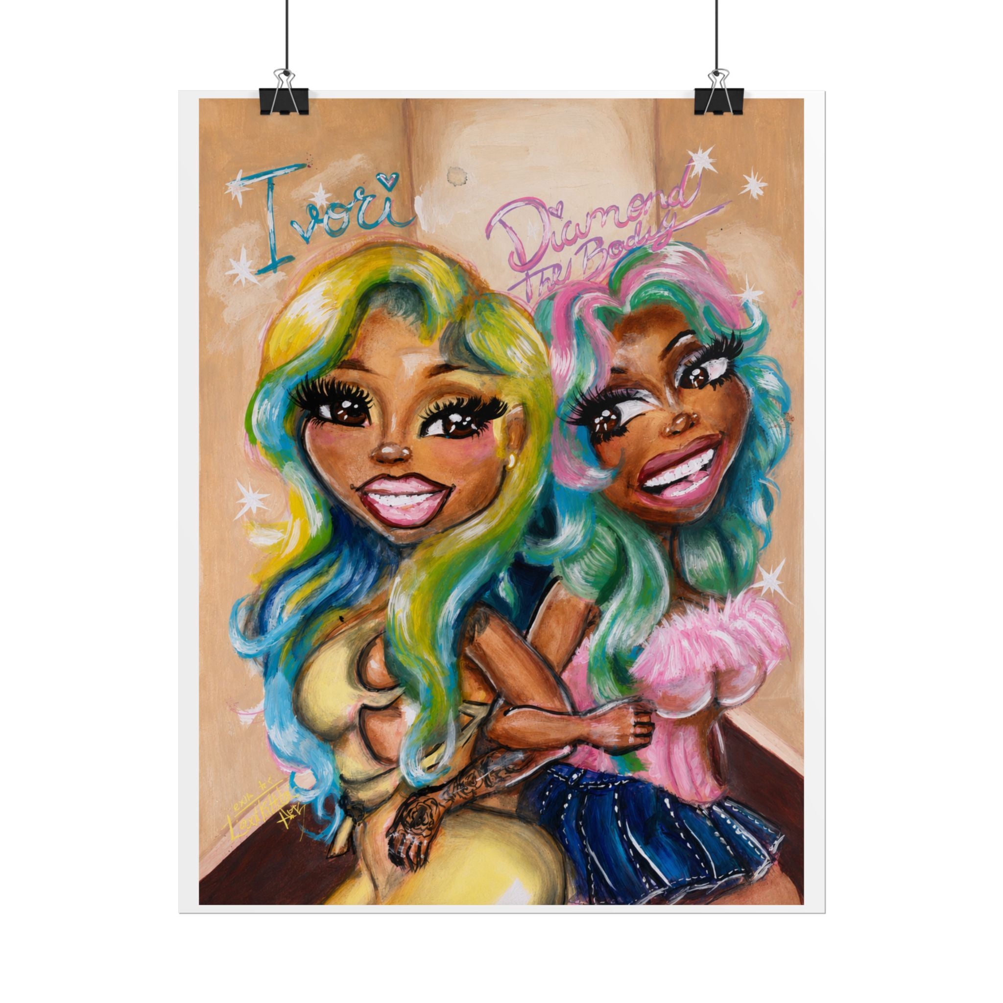 Baddie Duo "IvoriBabu & Diamond The Body" Art Print