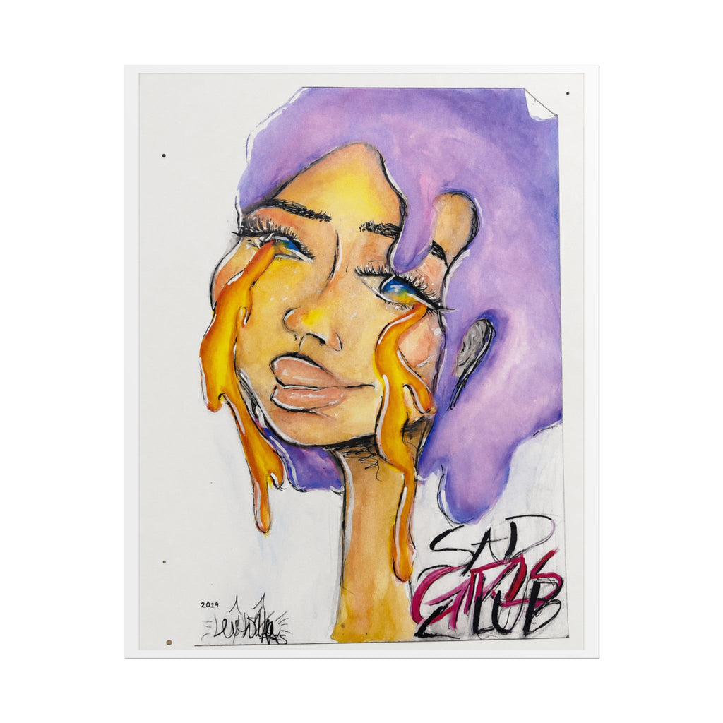 Sad Girls Club | Original LexKittenArts Art Print